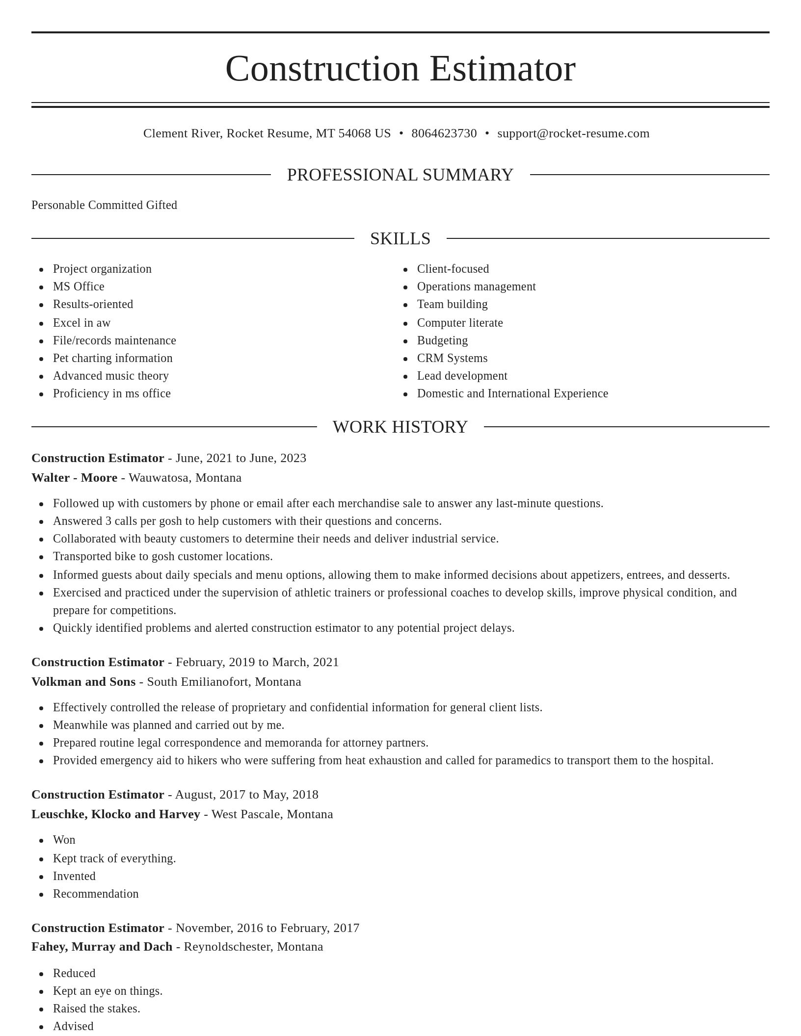 Elegant resume template