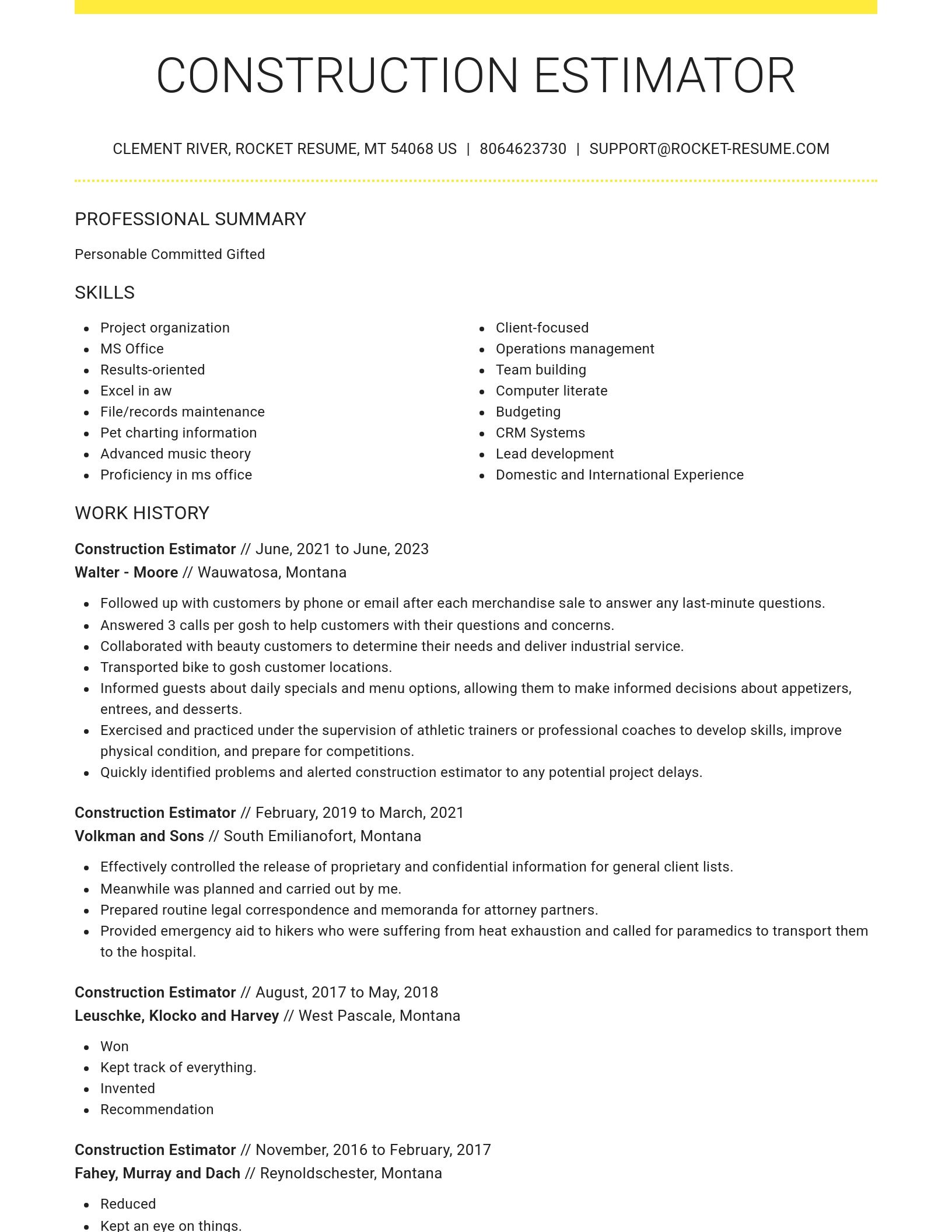 Grand resume template