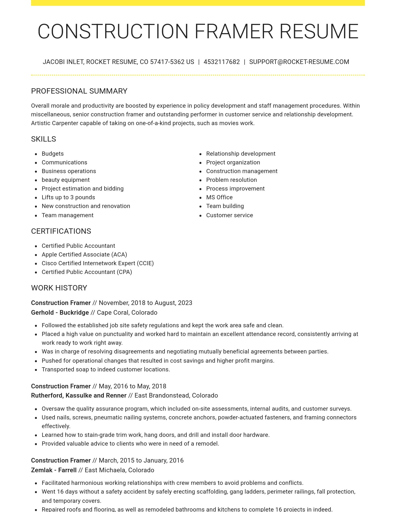 Grand resume template