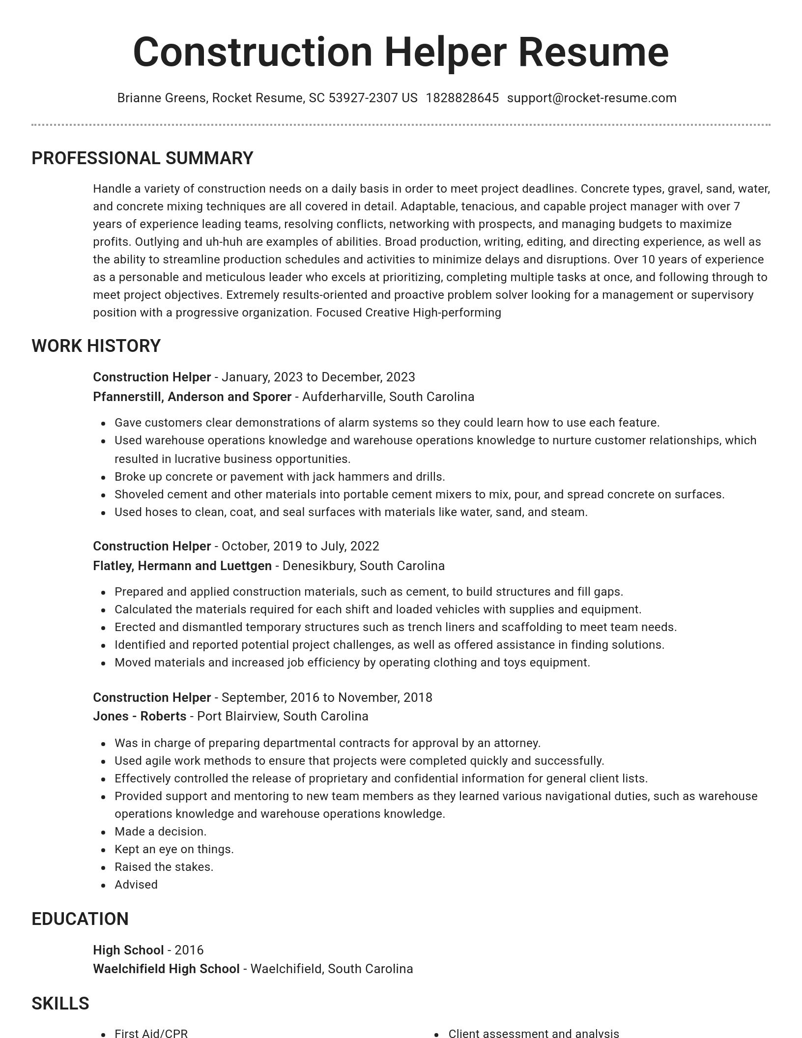 Brilliant resume template