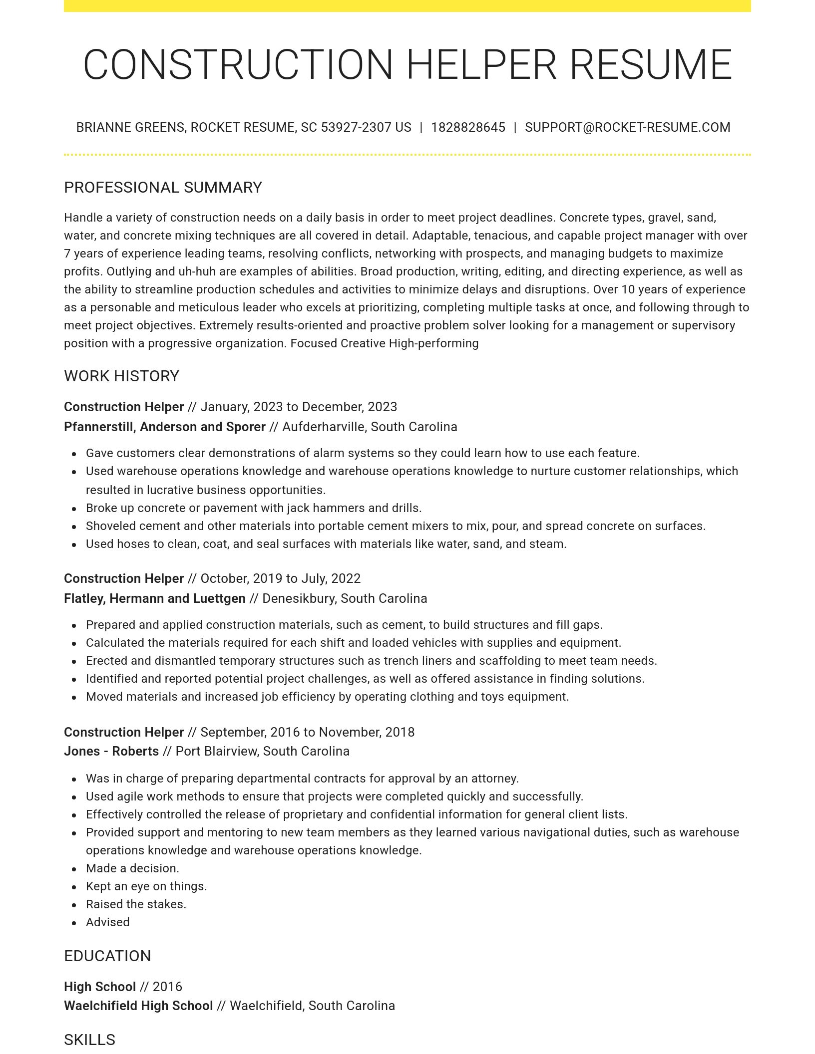 Grand resume template