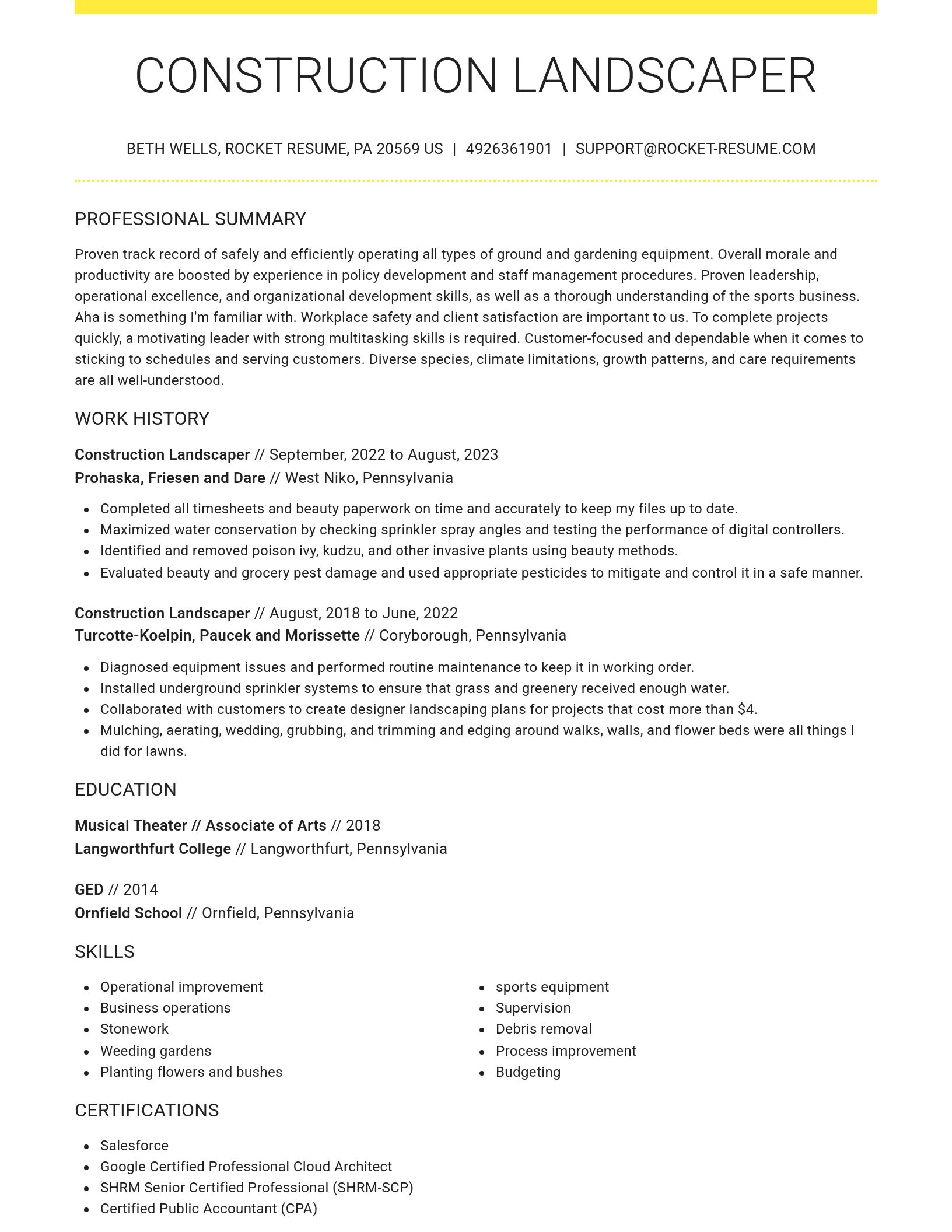 Grand resume template