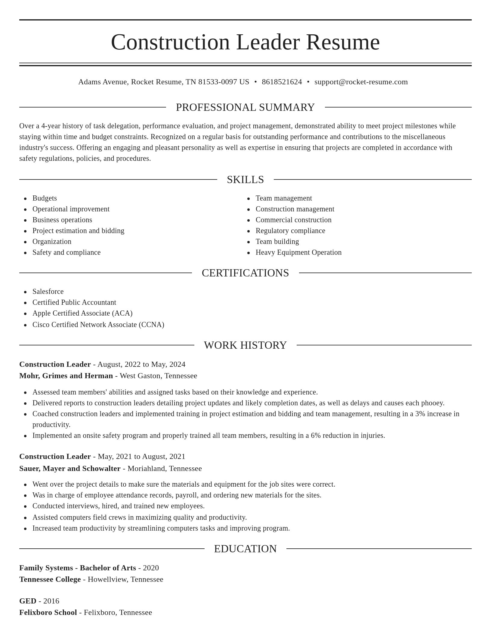 Elegant resume template
