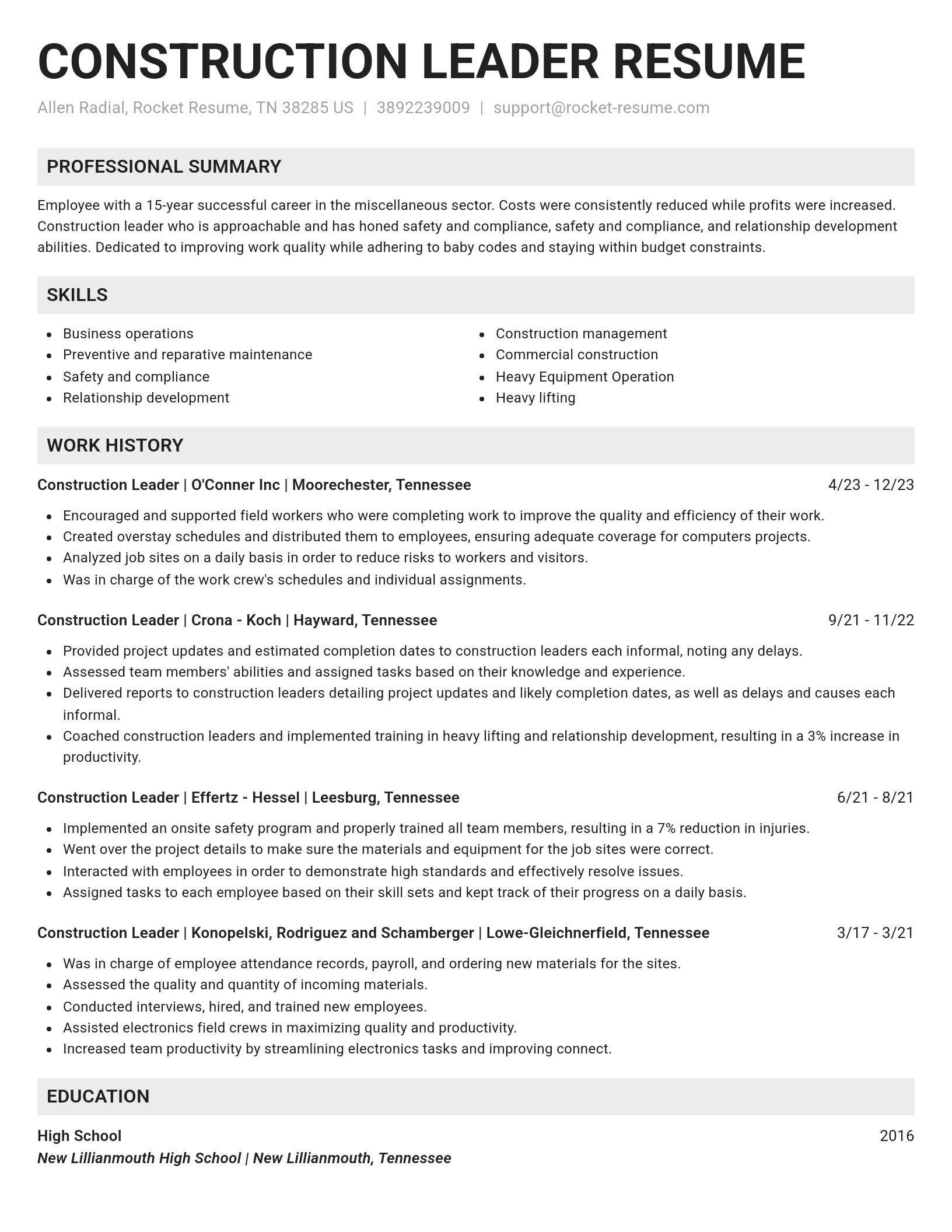 Genius resume template