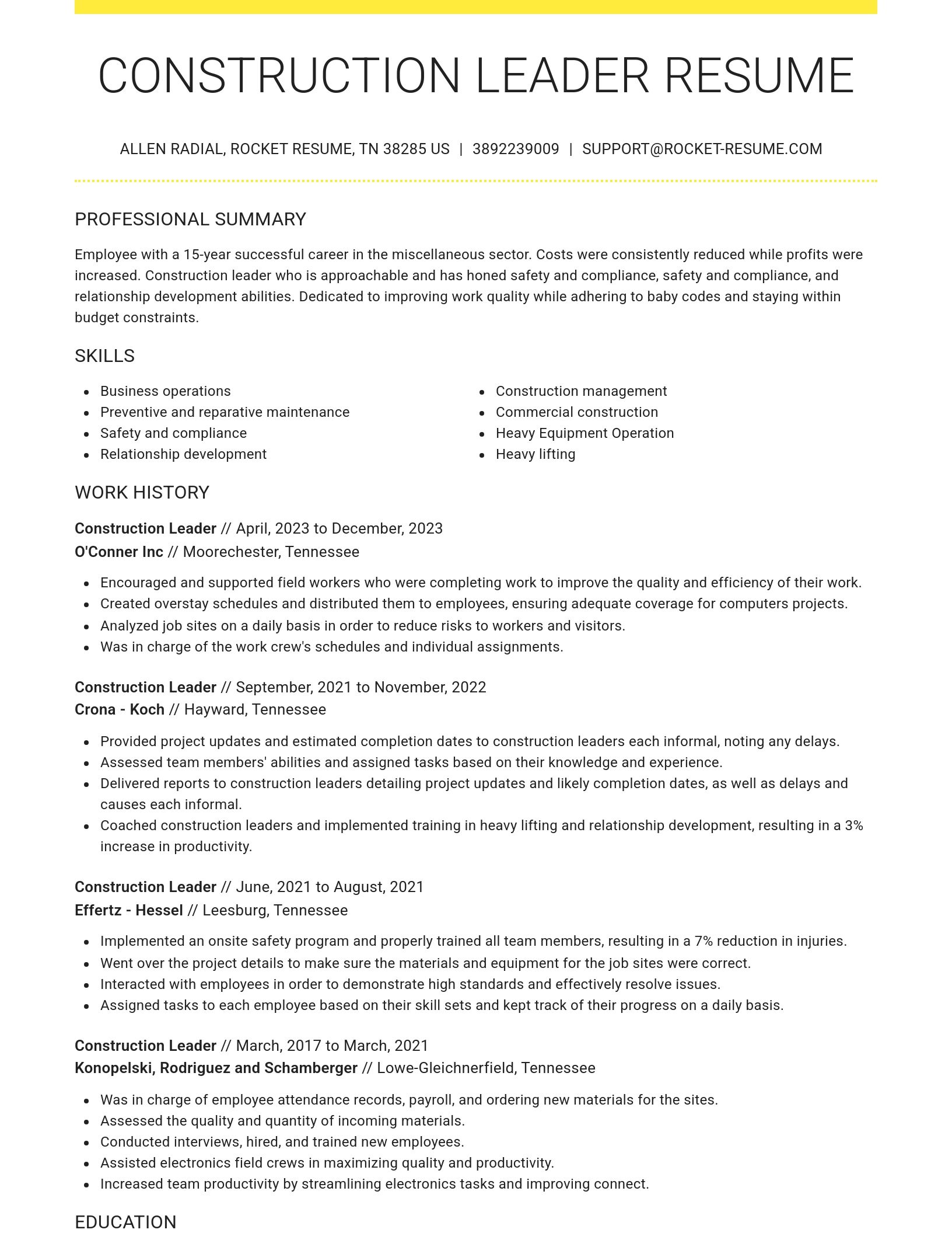 Grand resume template