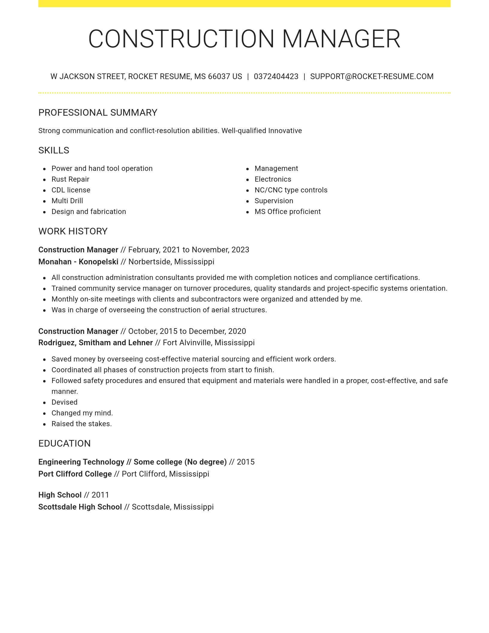 Grand resume template