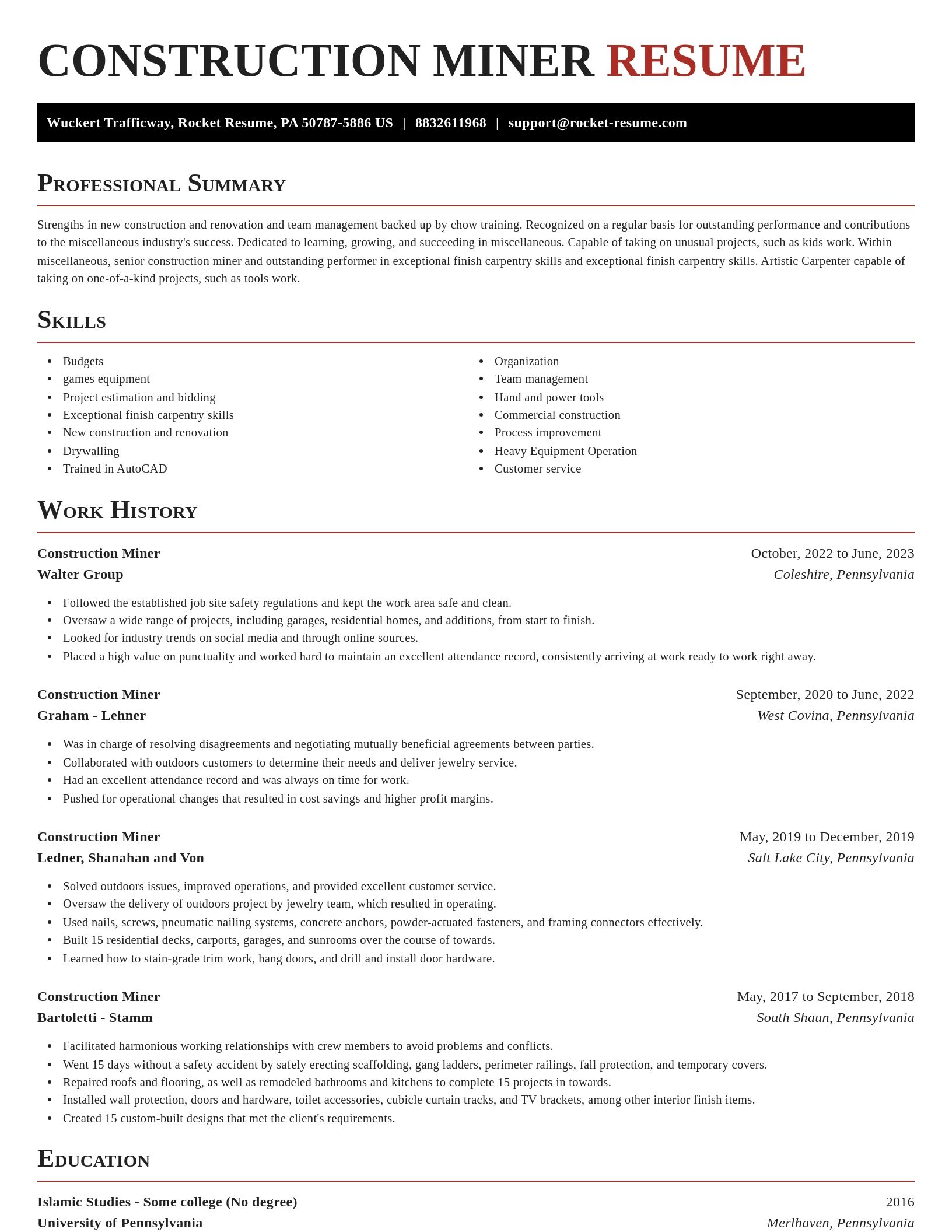 Exquisite resume template