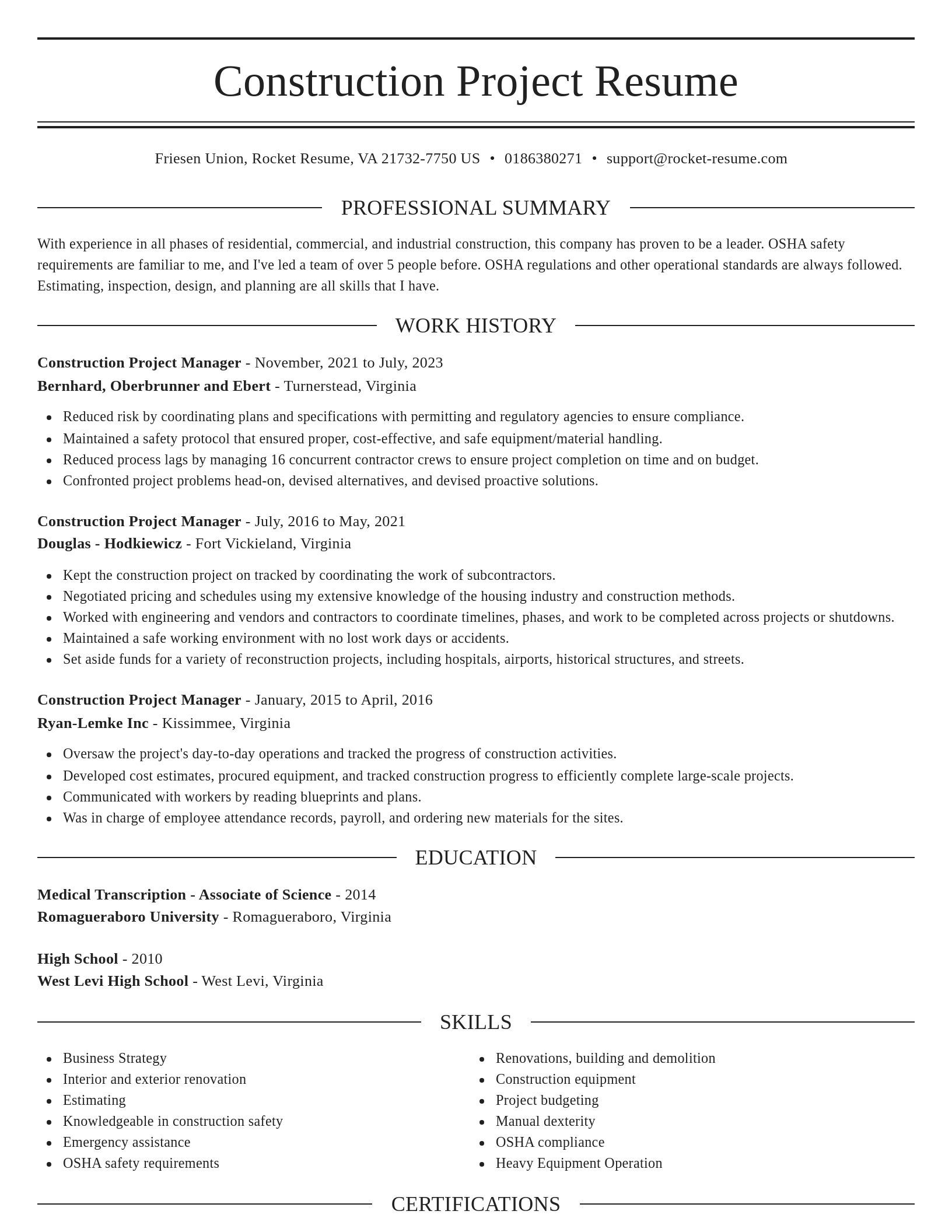 Elegant resume template