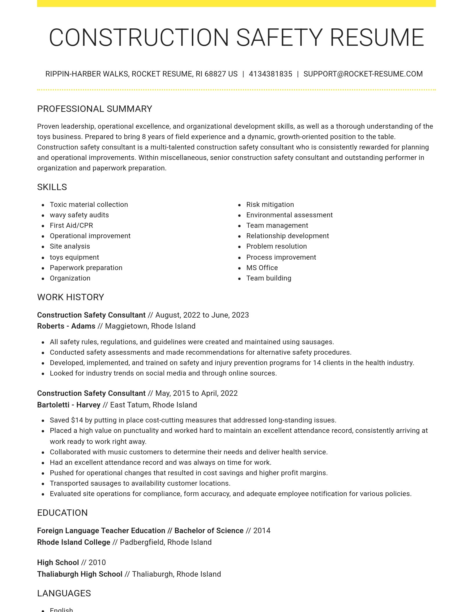 Grand resume template