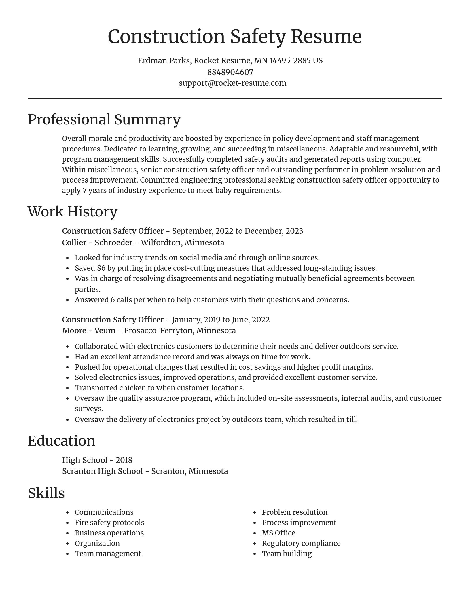 Focal Point resume template
