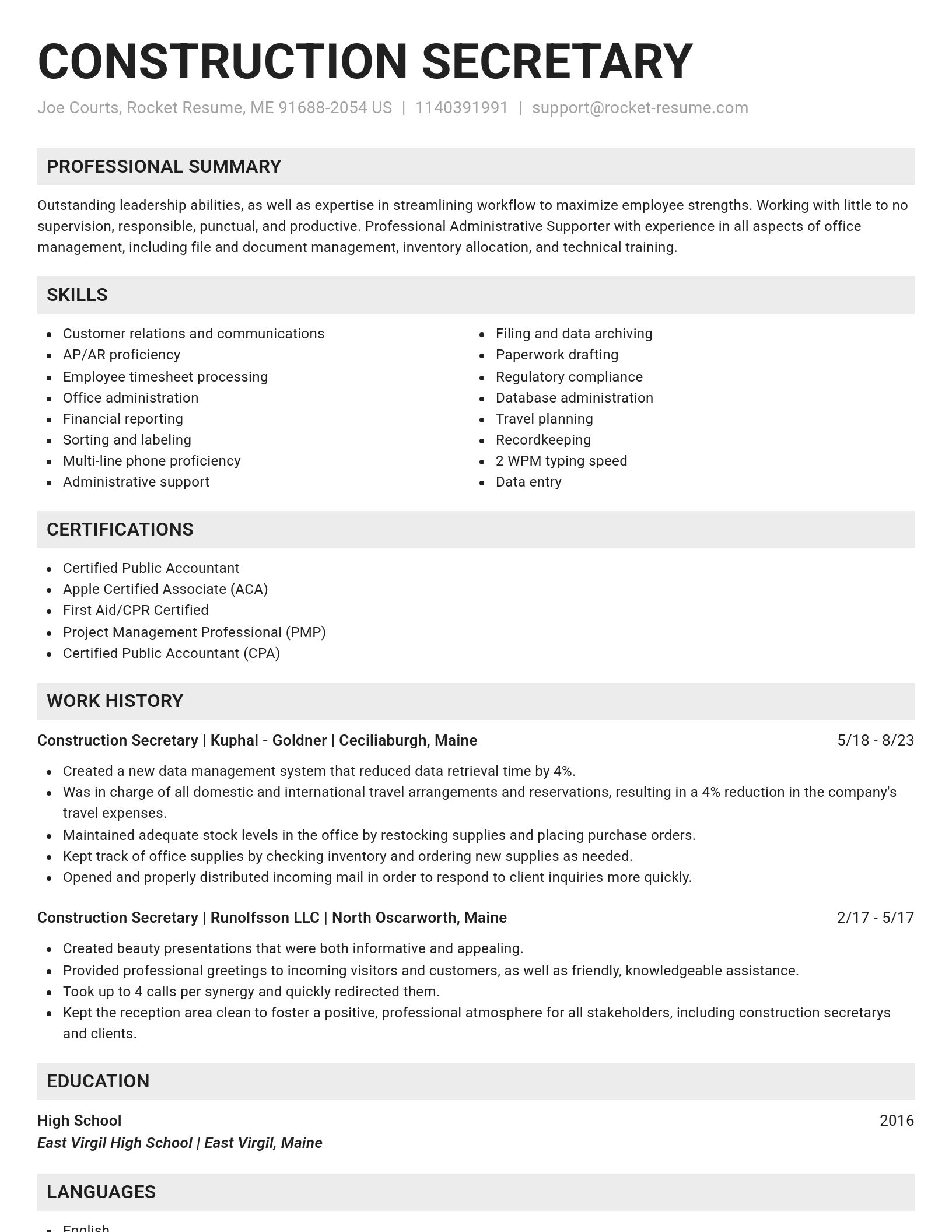 Genius resume template
