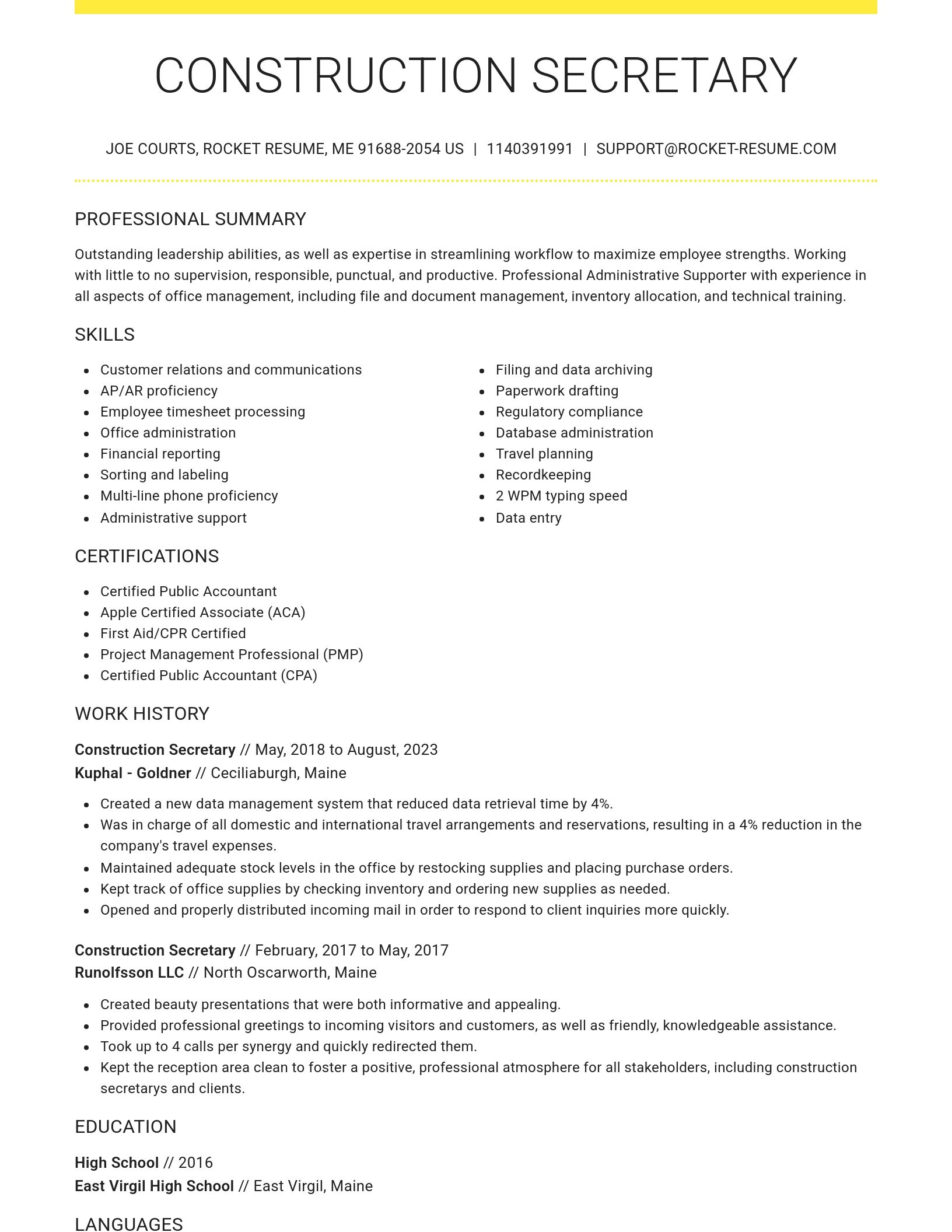 Grand resume template