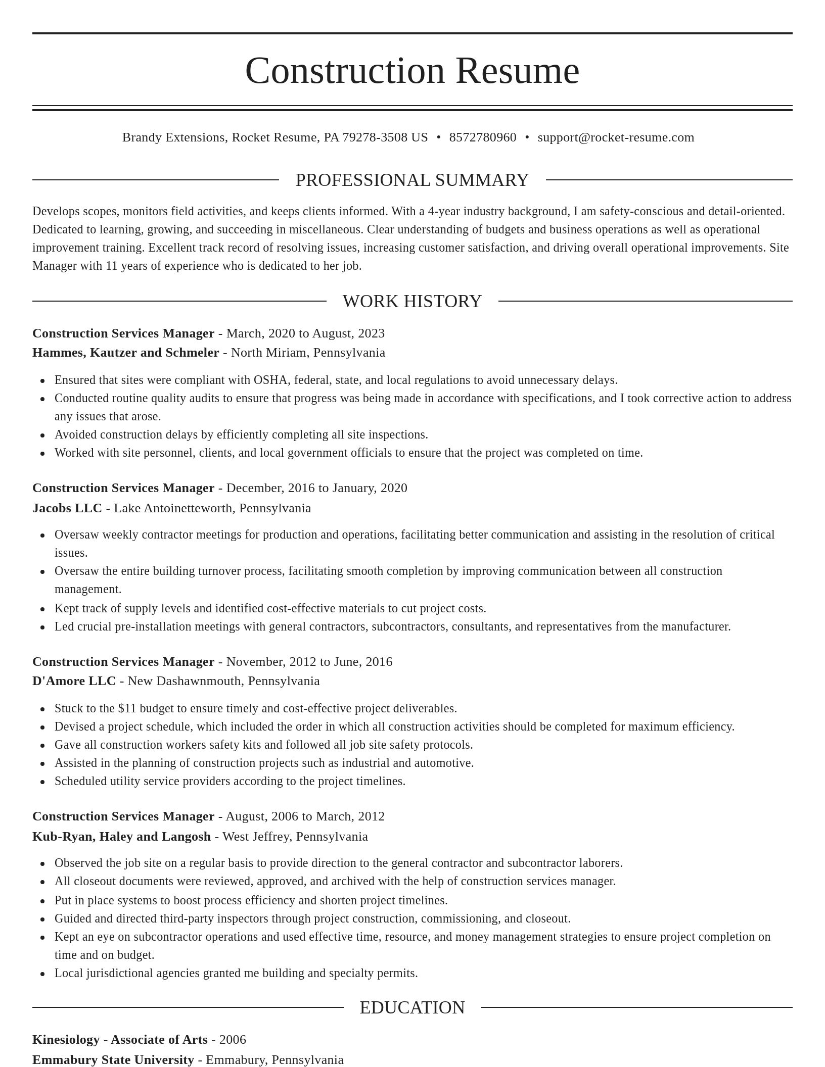 Elegant resume template
