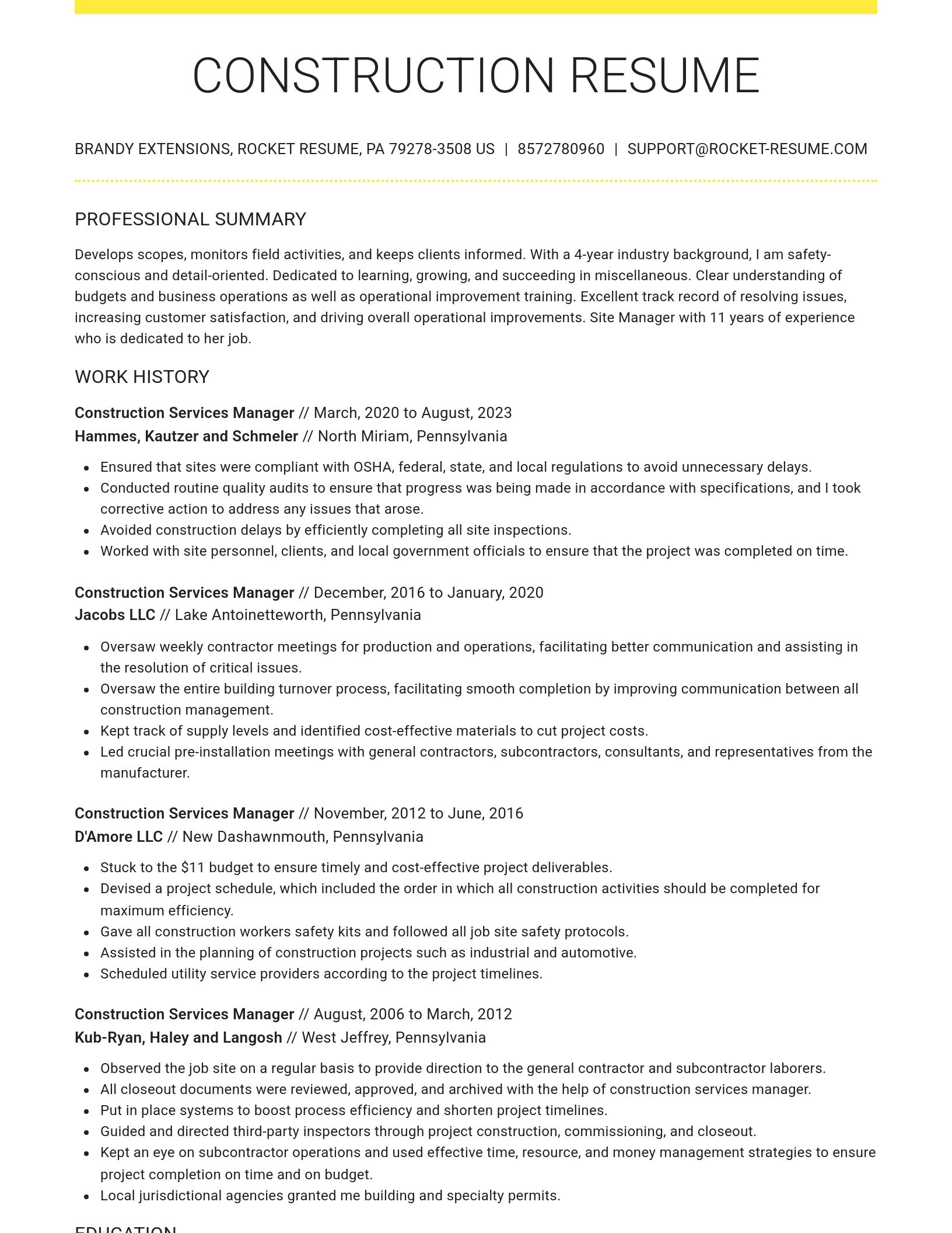 Grand resume template