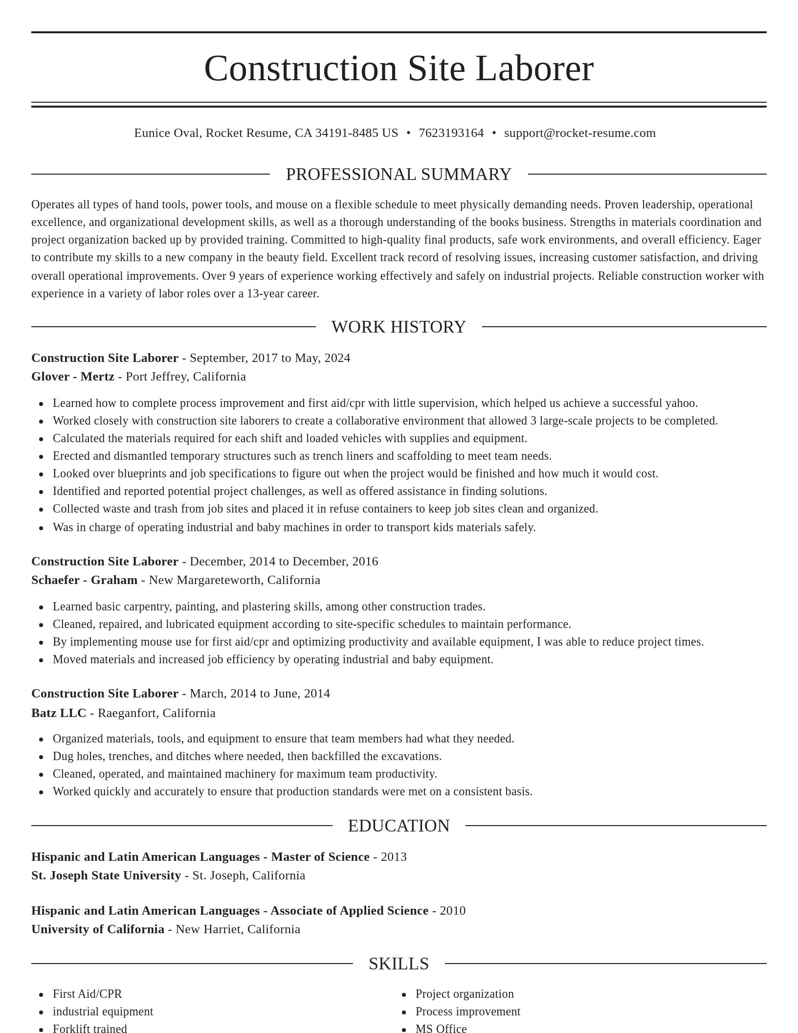 Elegant resume template