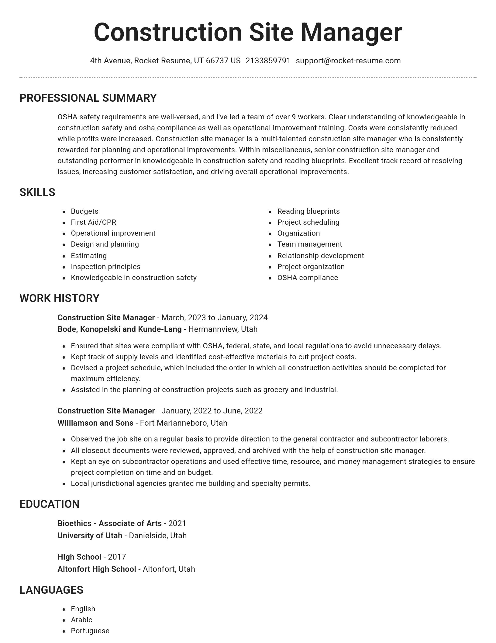 Brilliant resume template