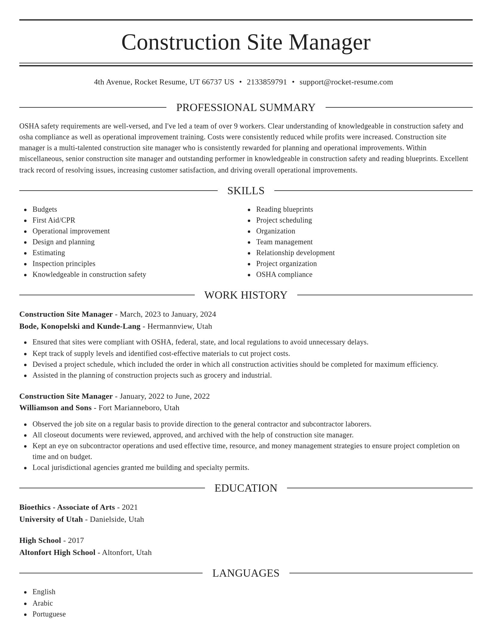 Elegant resume template
