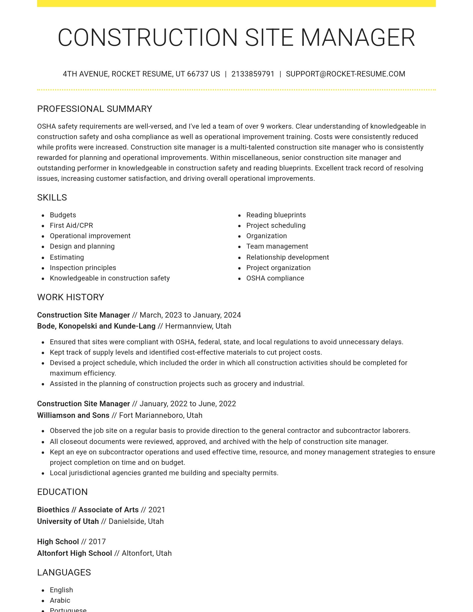 Grand resume template