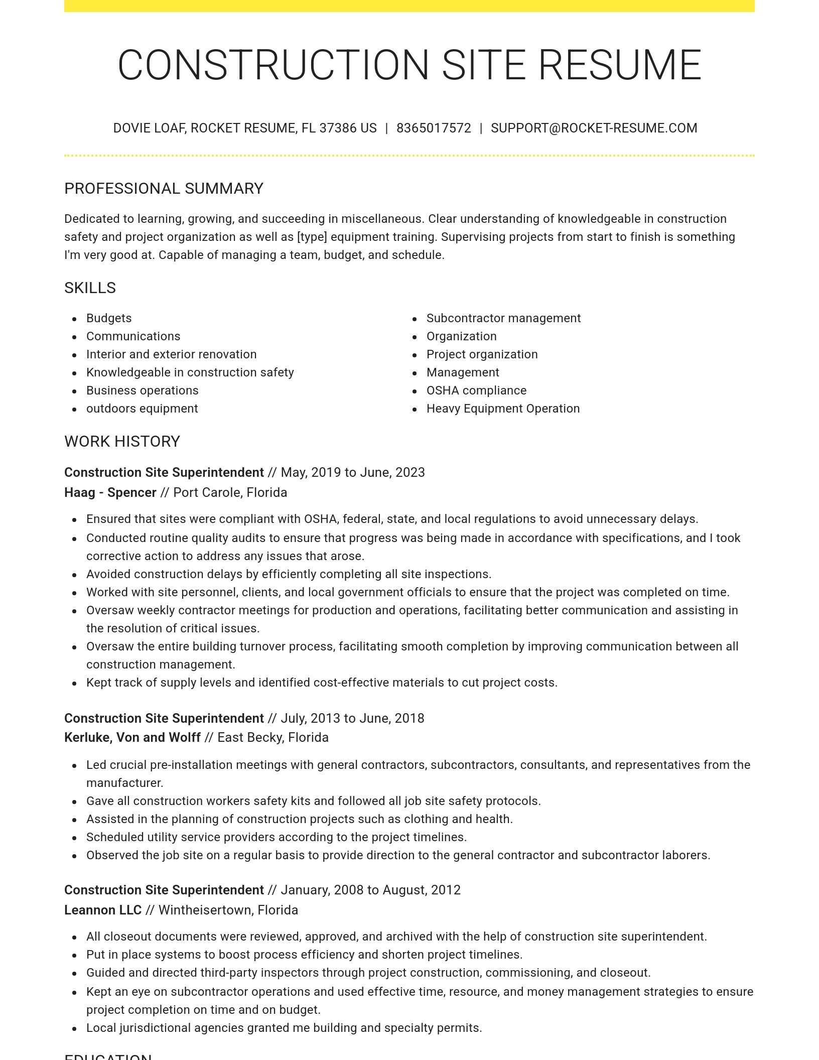 Grand resume template