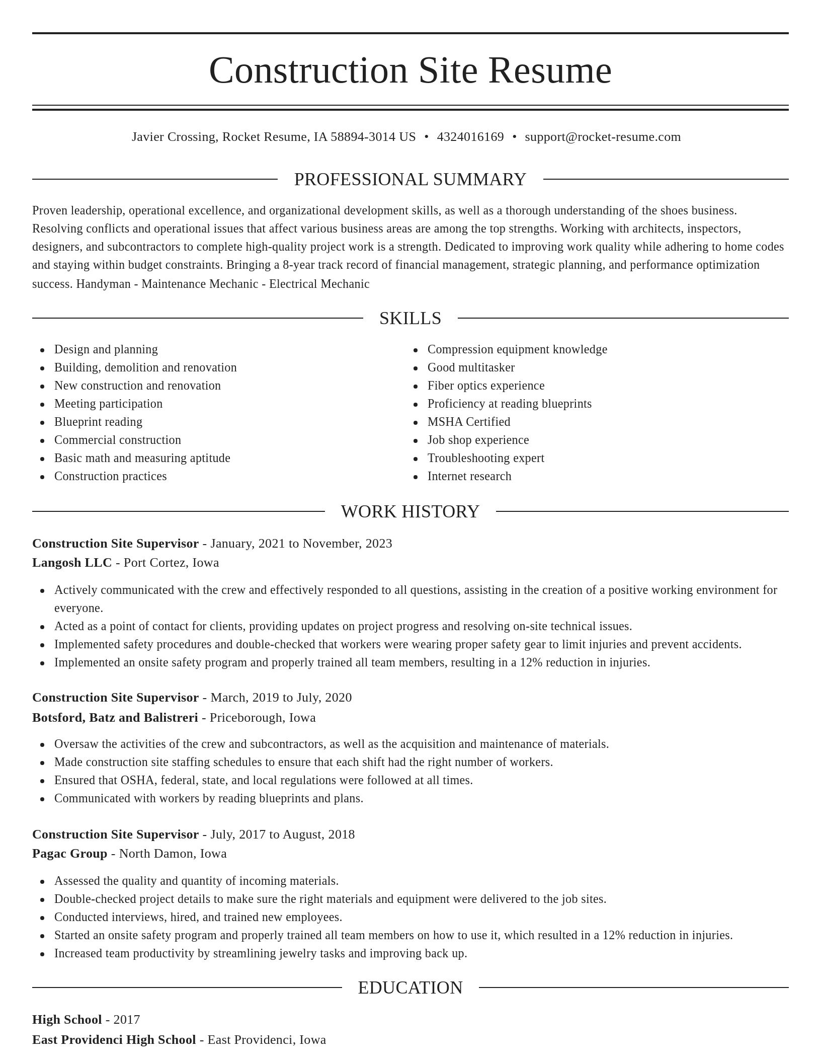 Elegant resume template