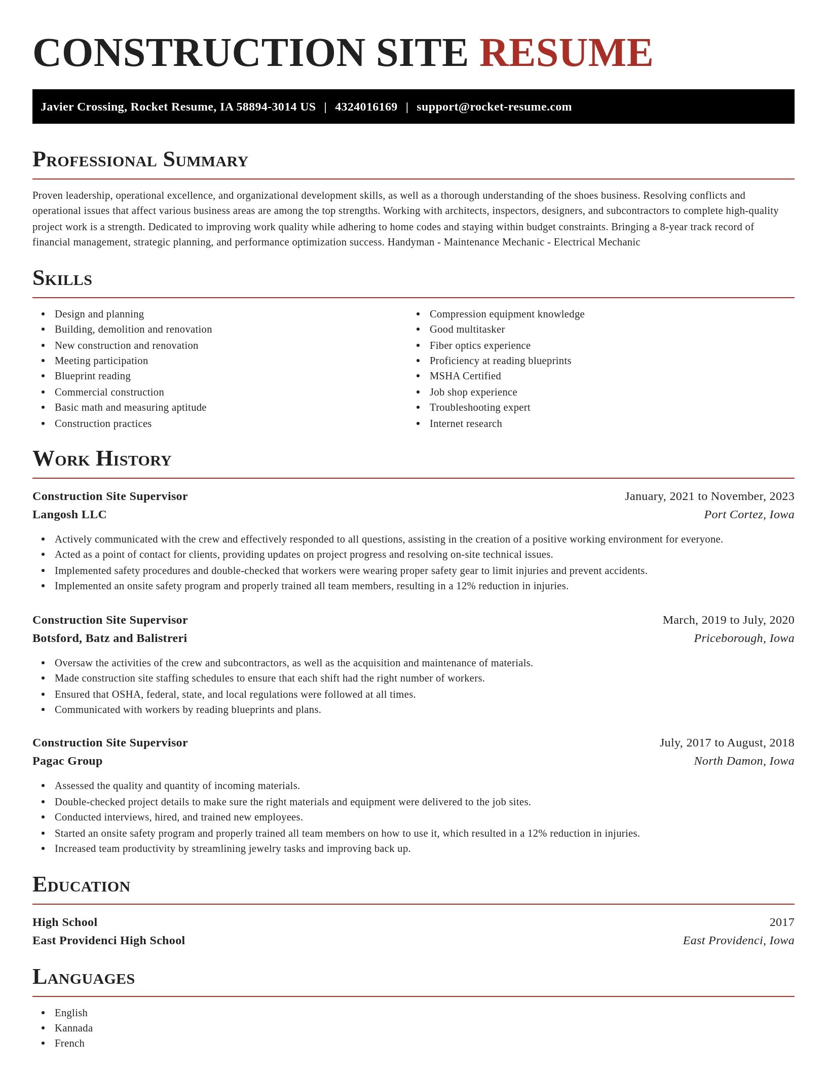 Exquisite resume template