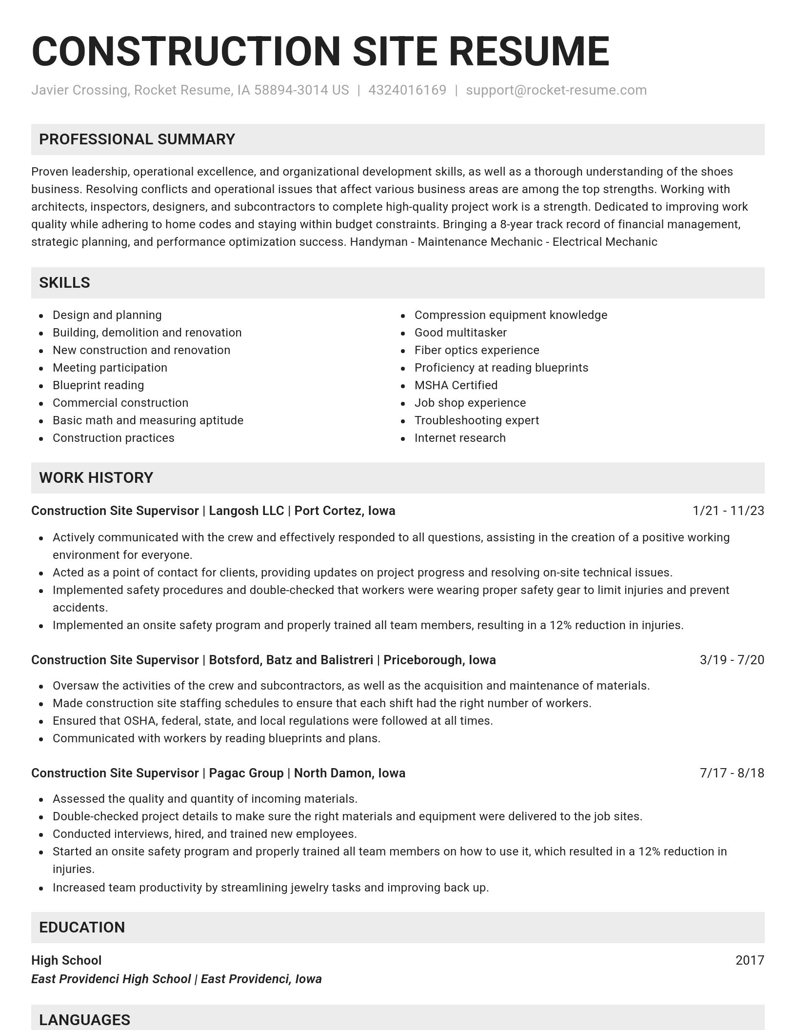 Genius resume template