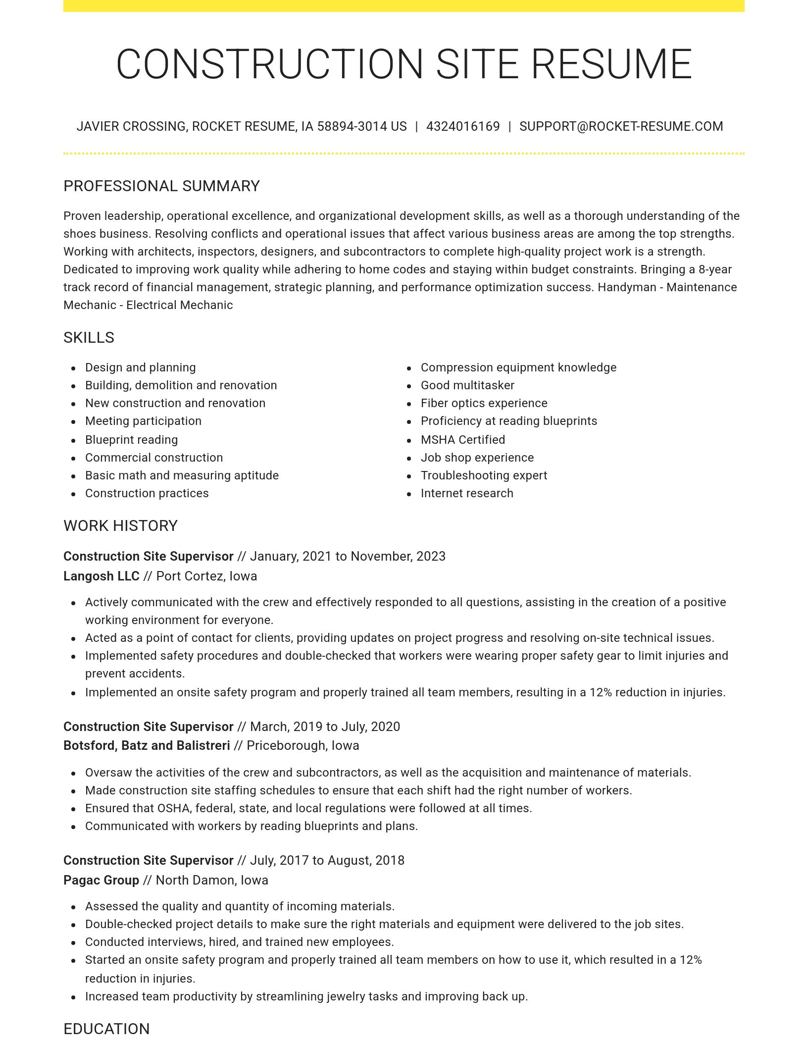 Grand resume template