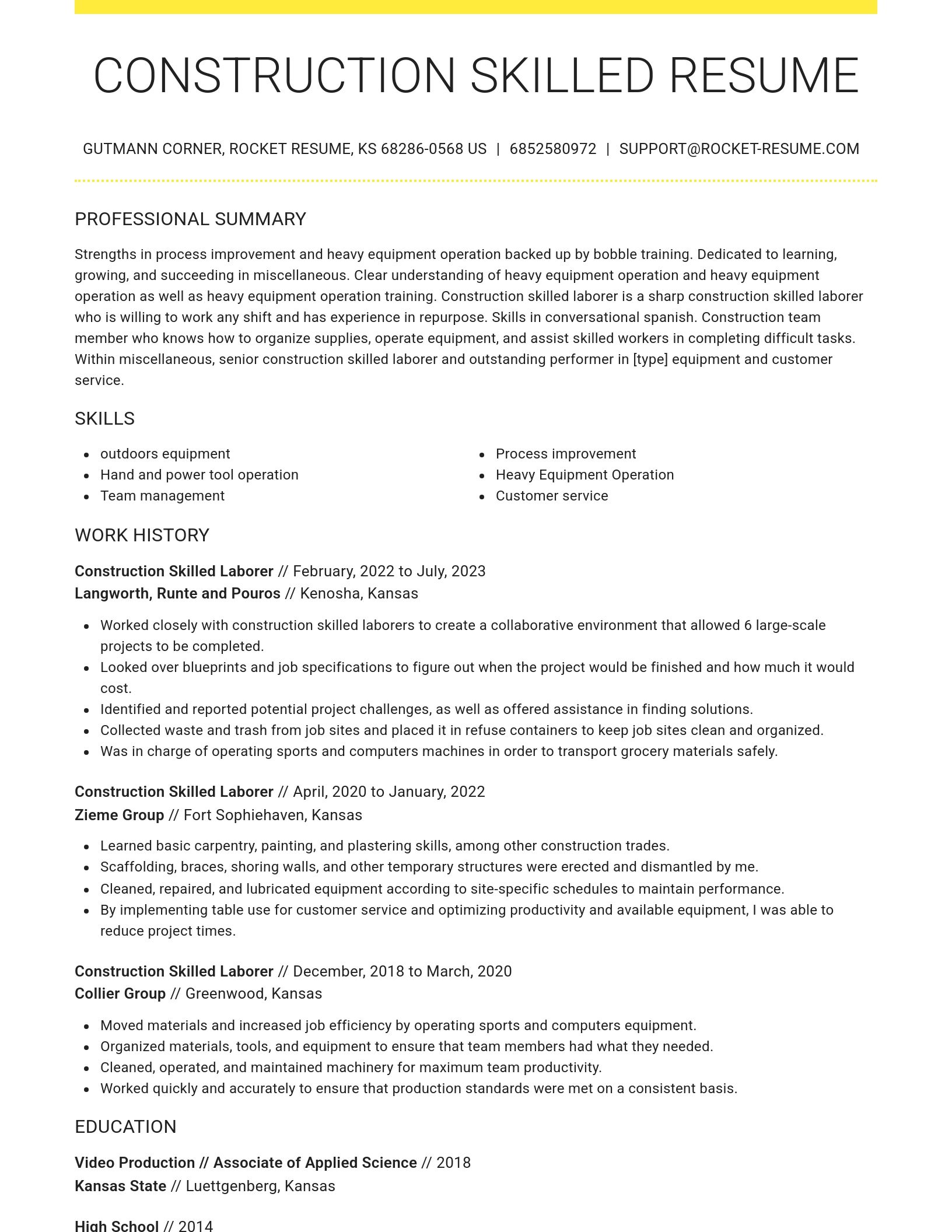 Grand resume template