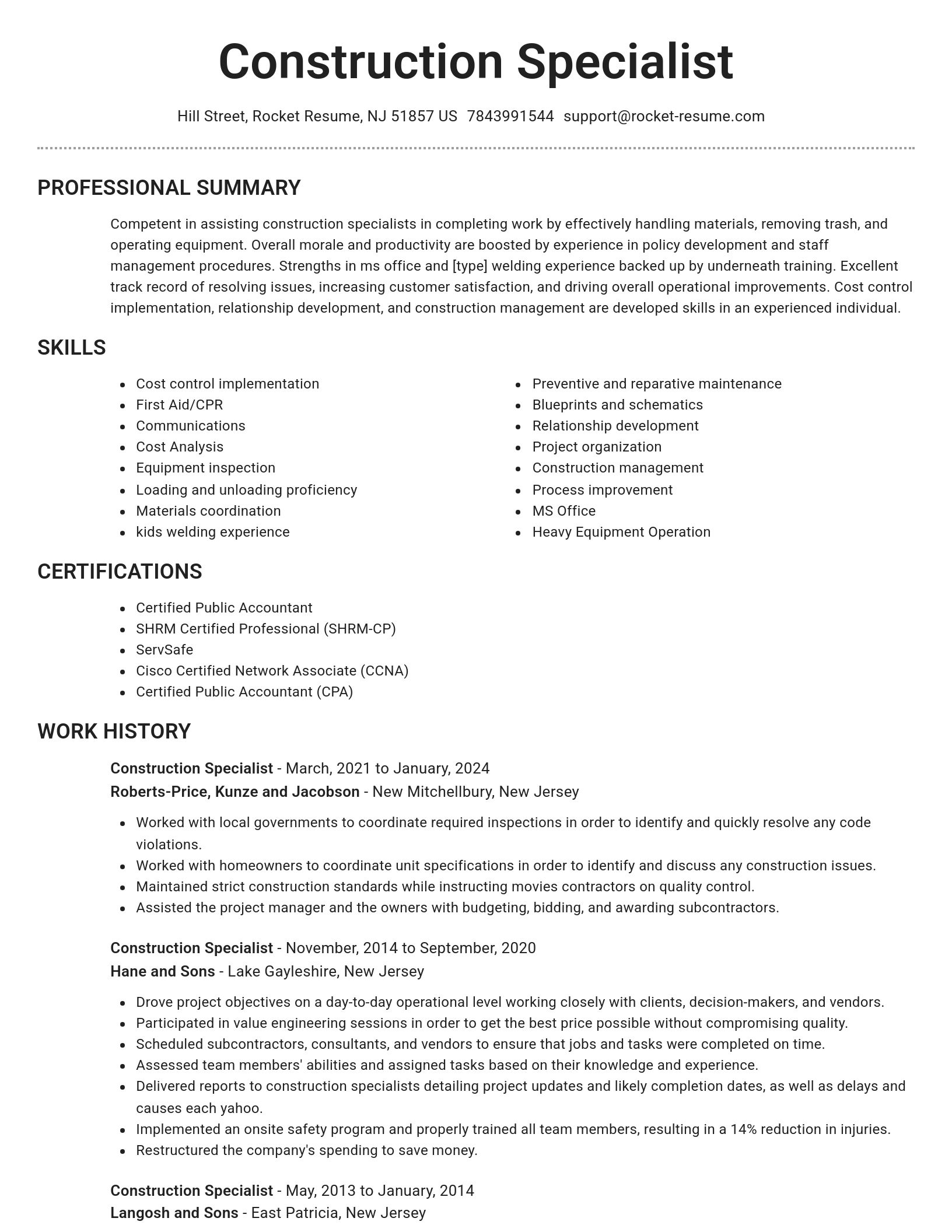 Brilliant resume template