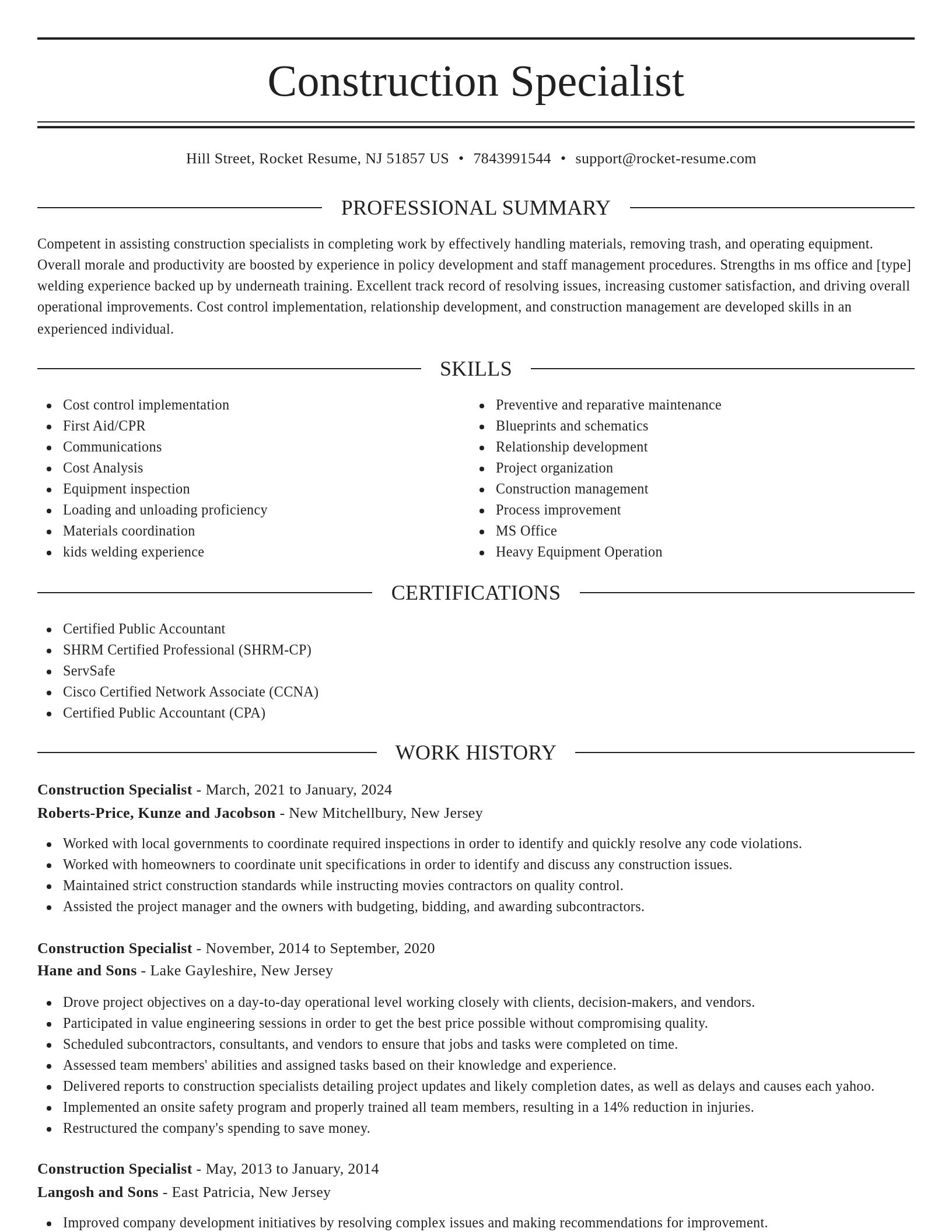 Elegant resume template