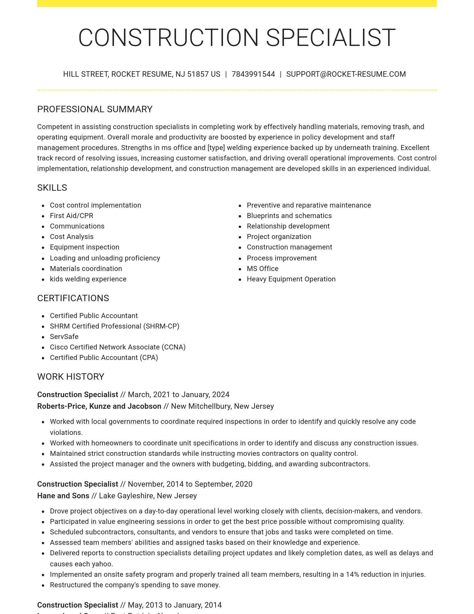 Grand resume template