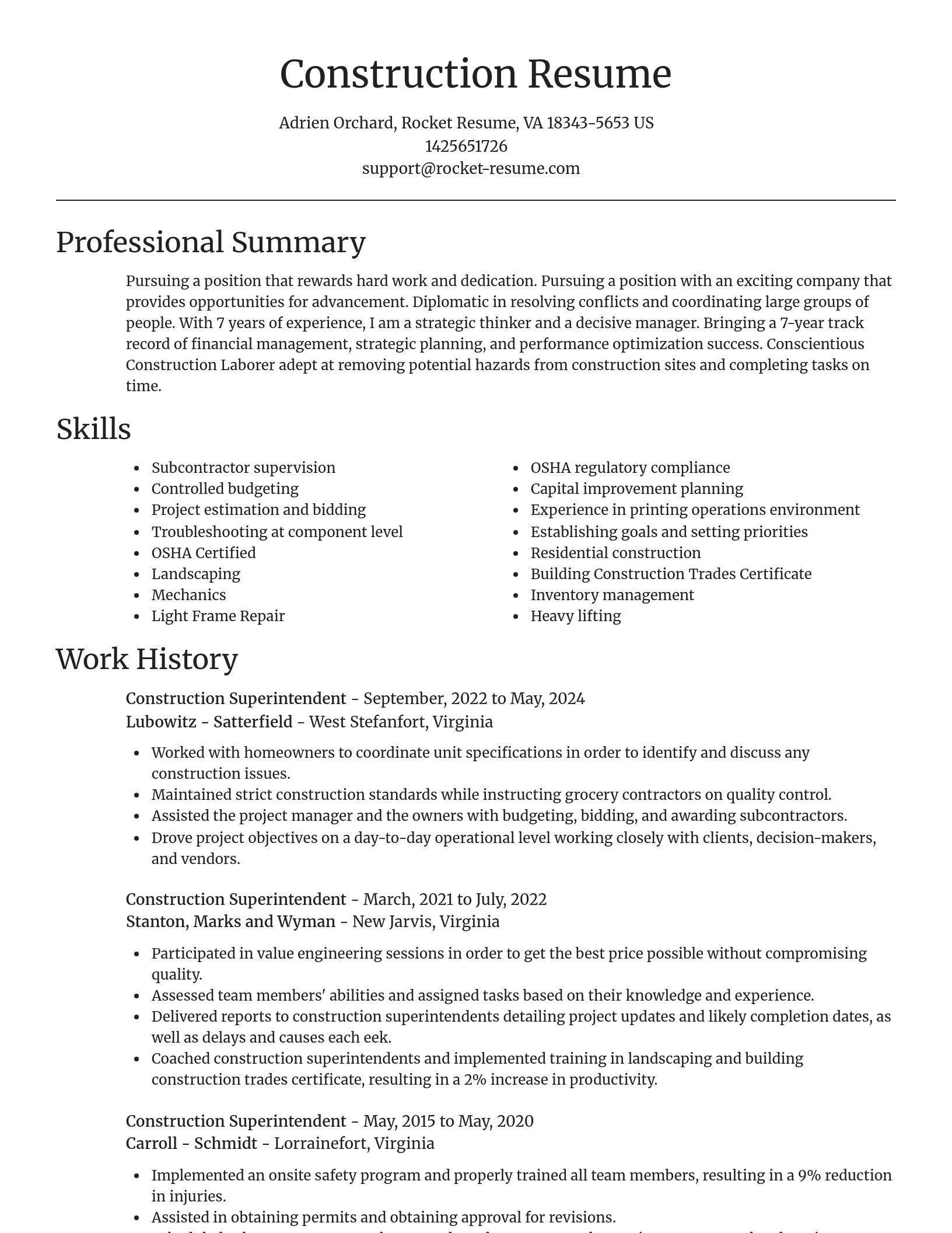 Focal Point resume template