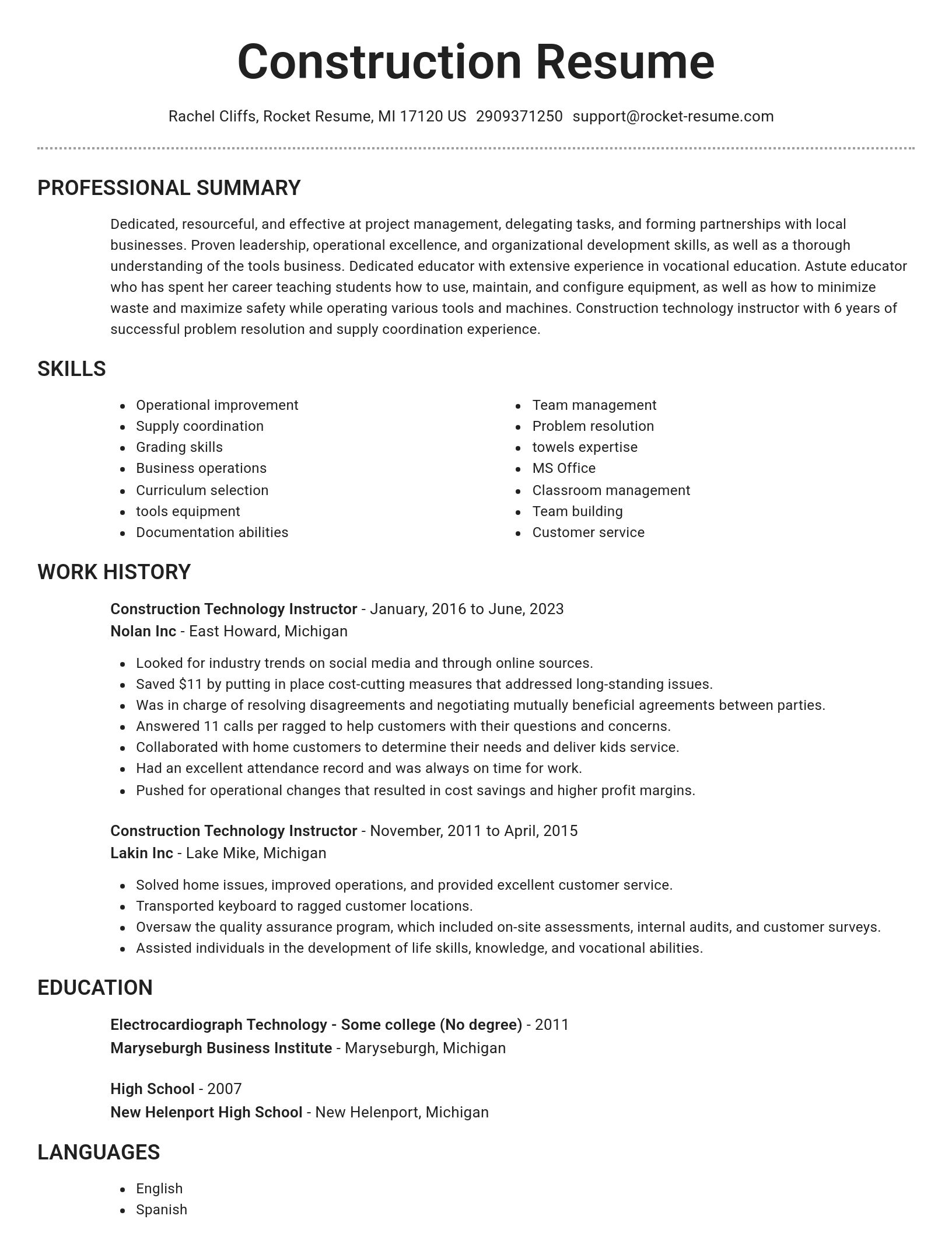 Brilliant resume template