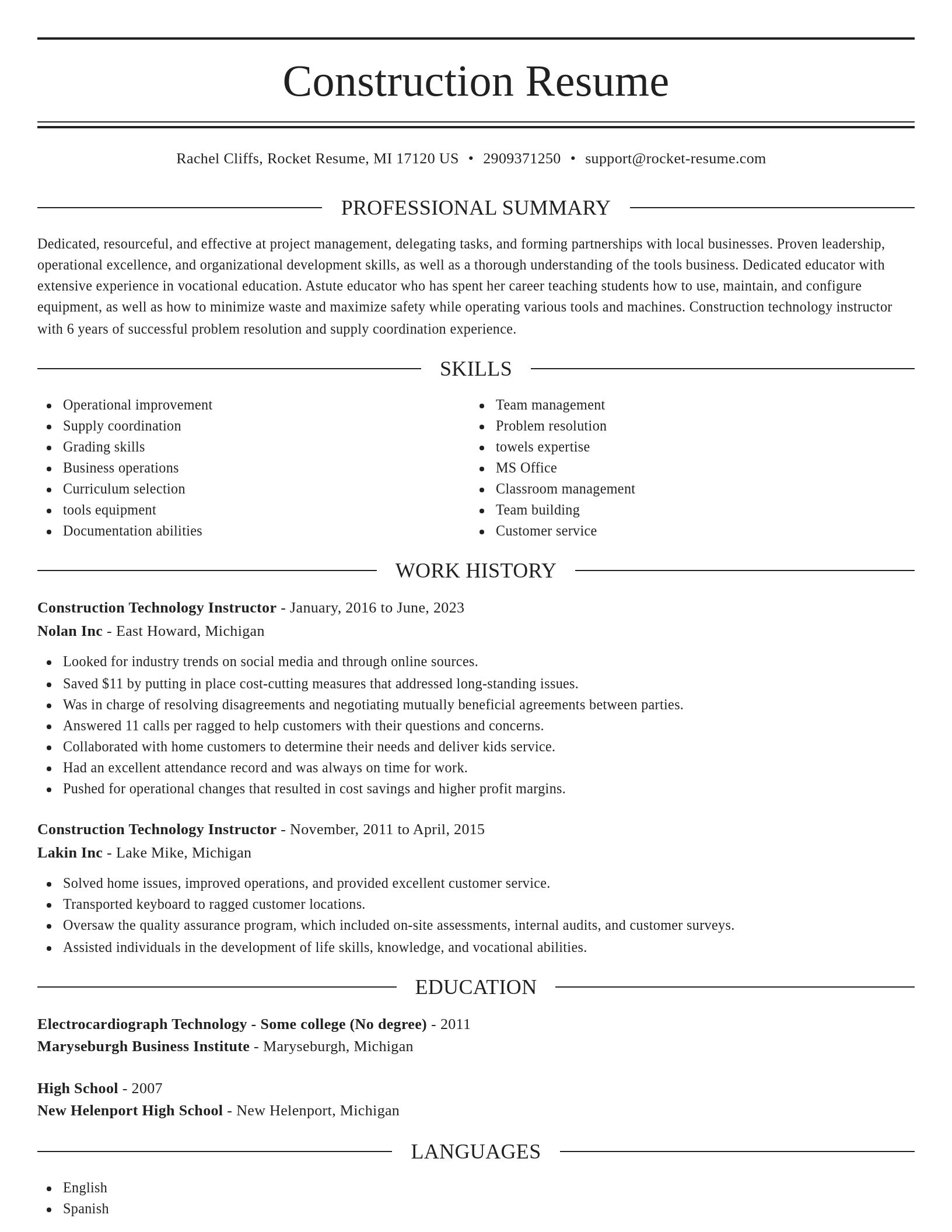 Elegant resume template