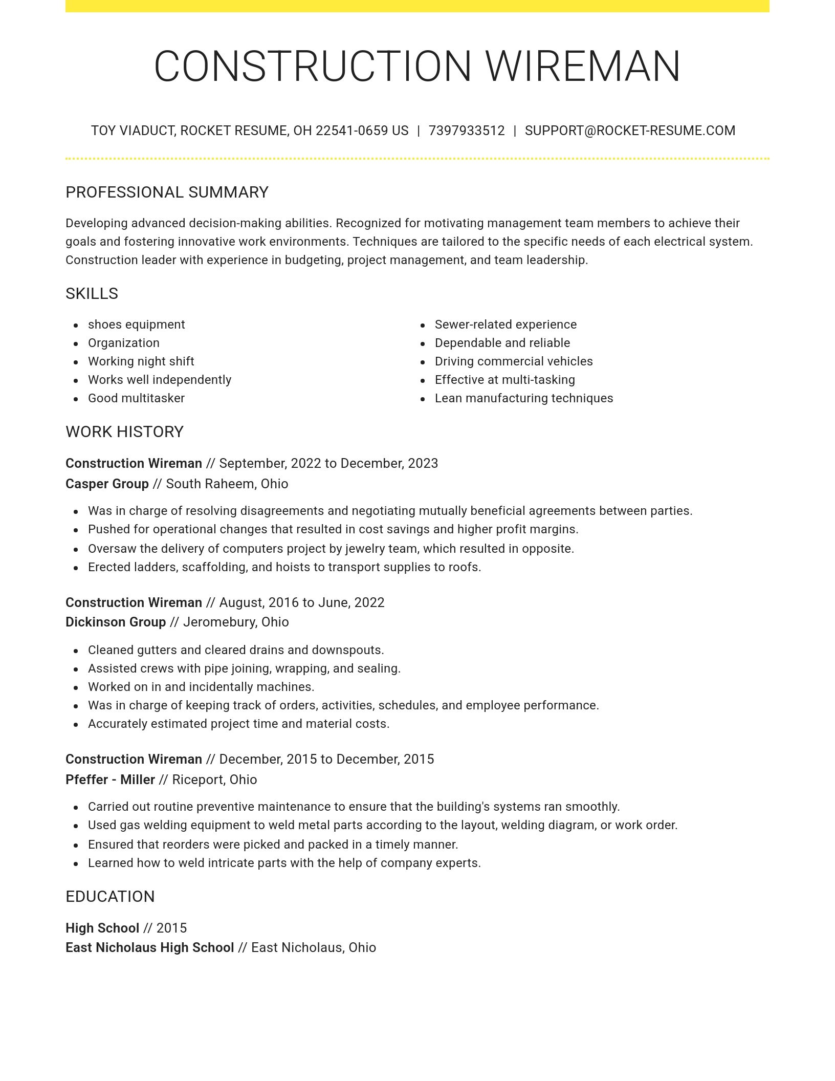 Grand resume template