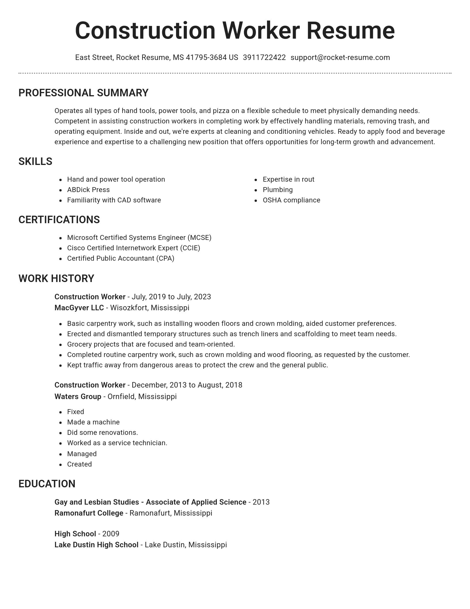 Brilliant resume template