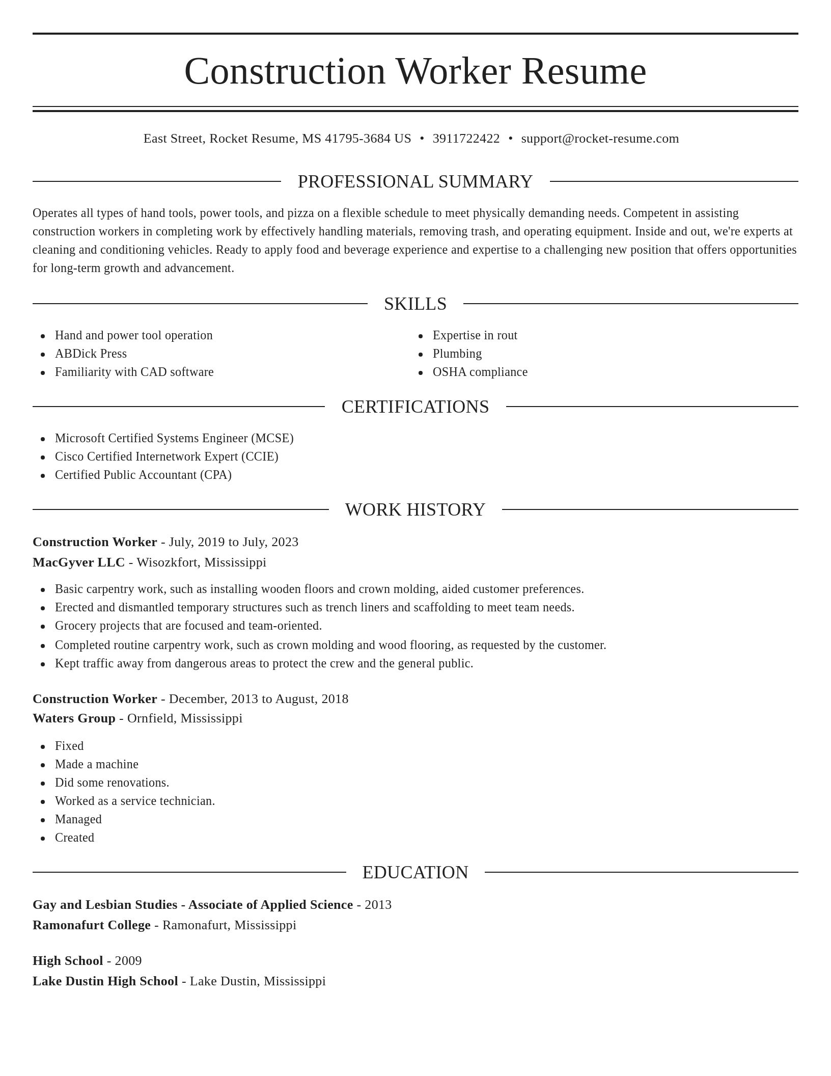 Elegant resume template