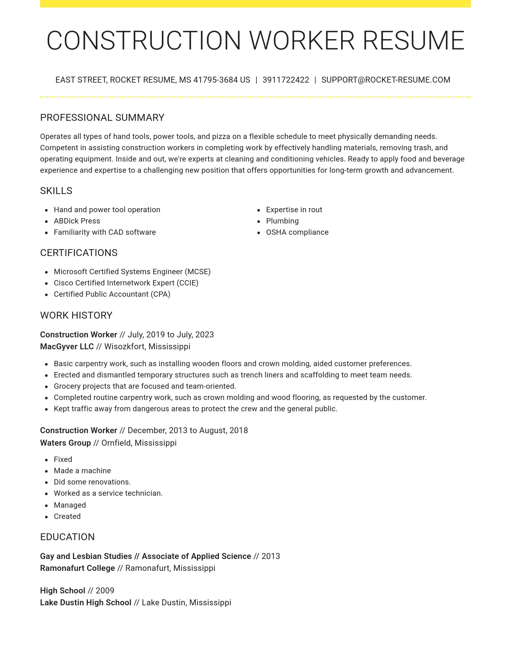 Grand resume template