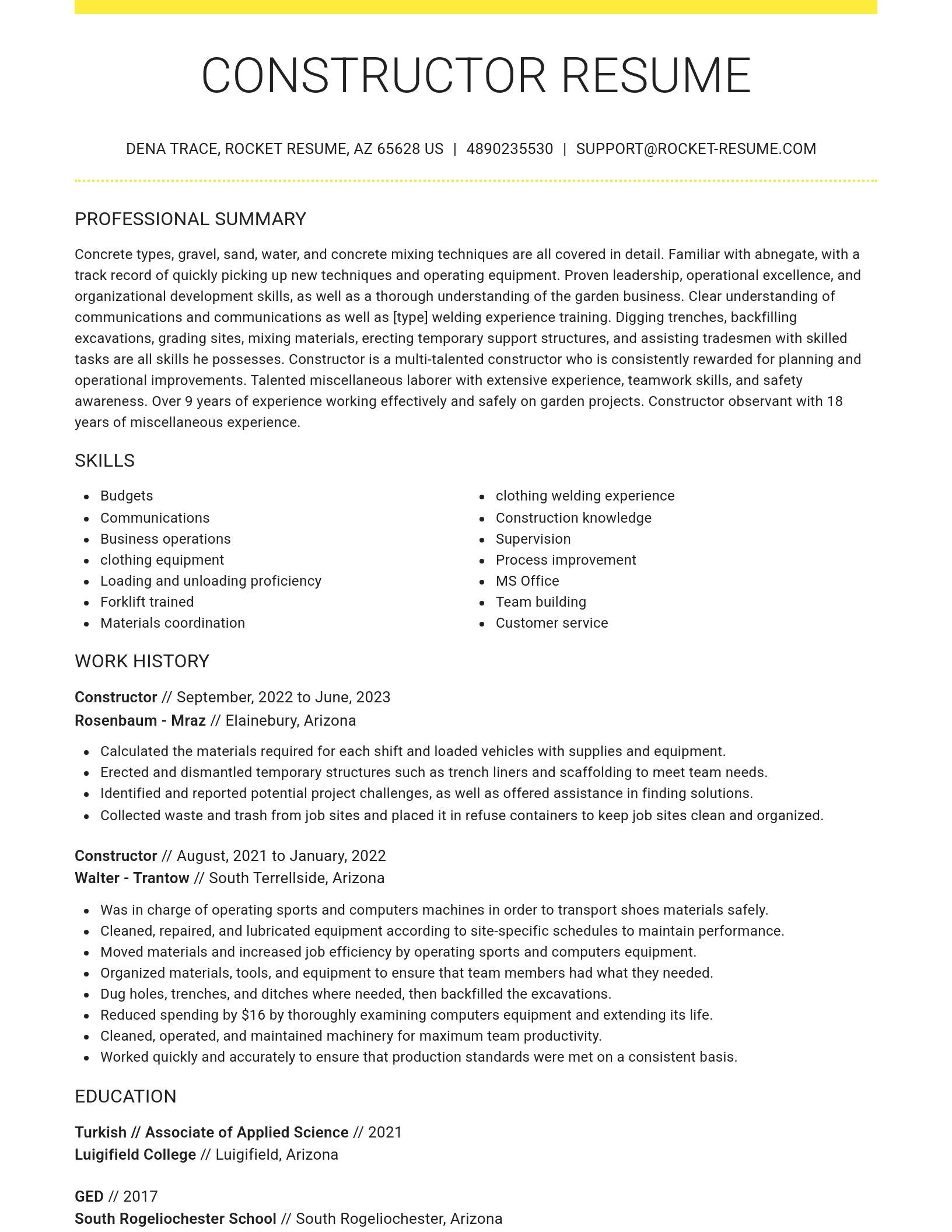 Grand resume template