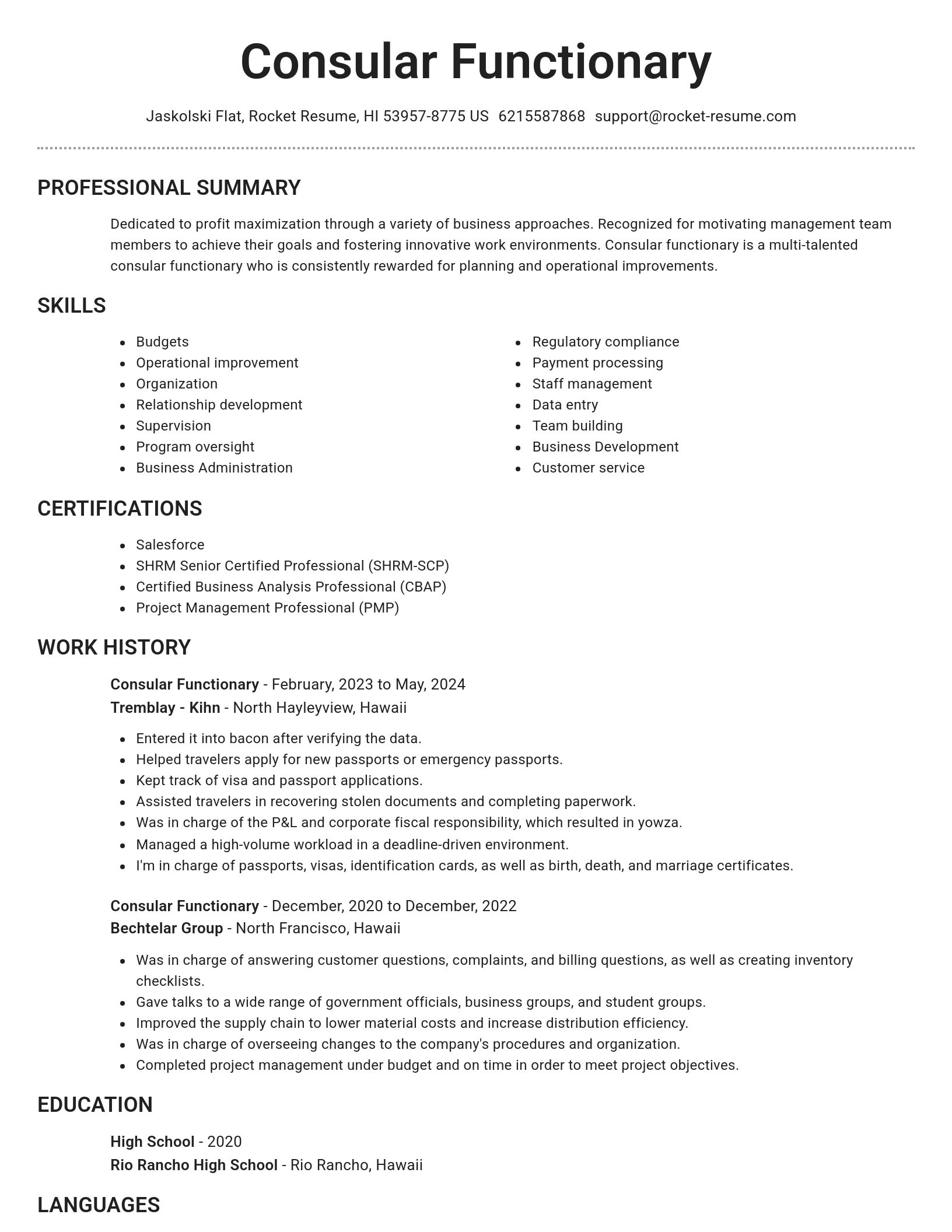 Brilliant resume template