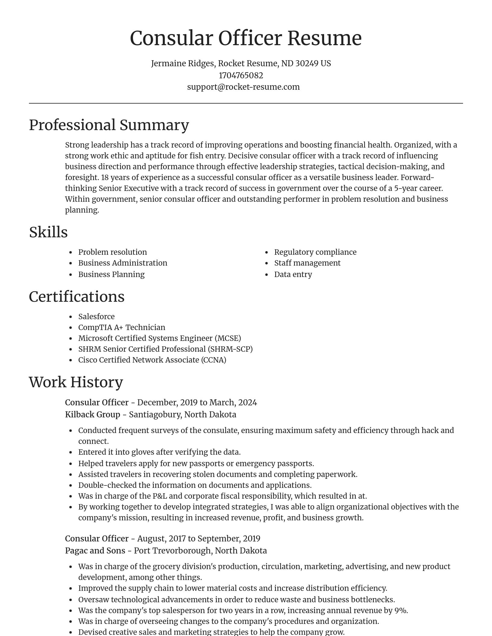 Focal Point resume template
