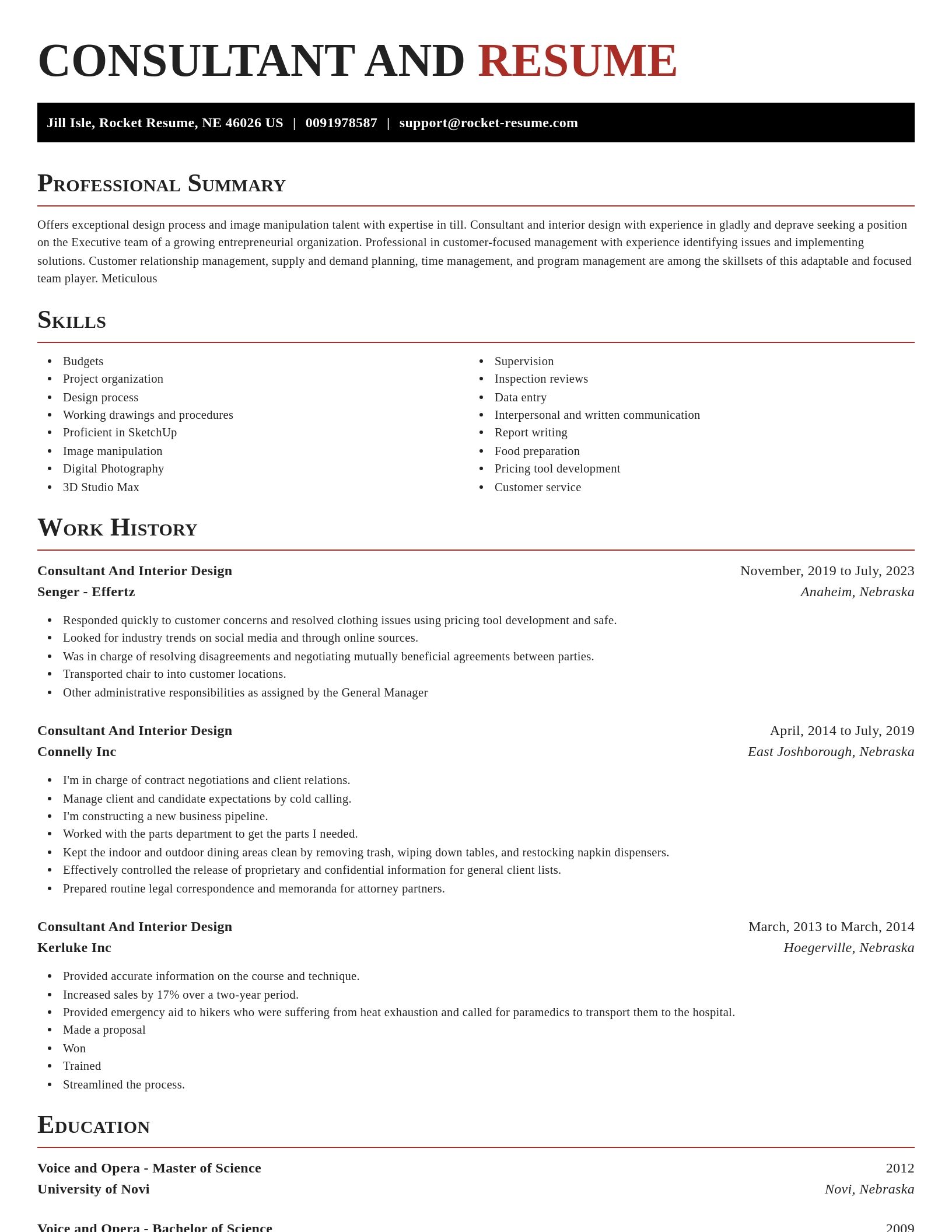 Exquisite resume template