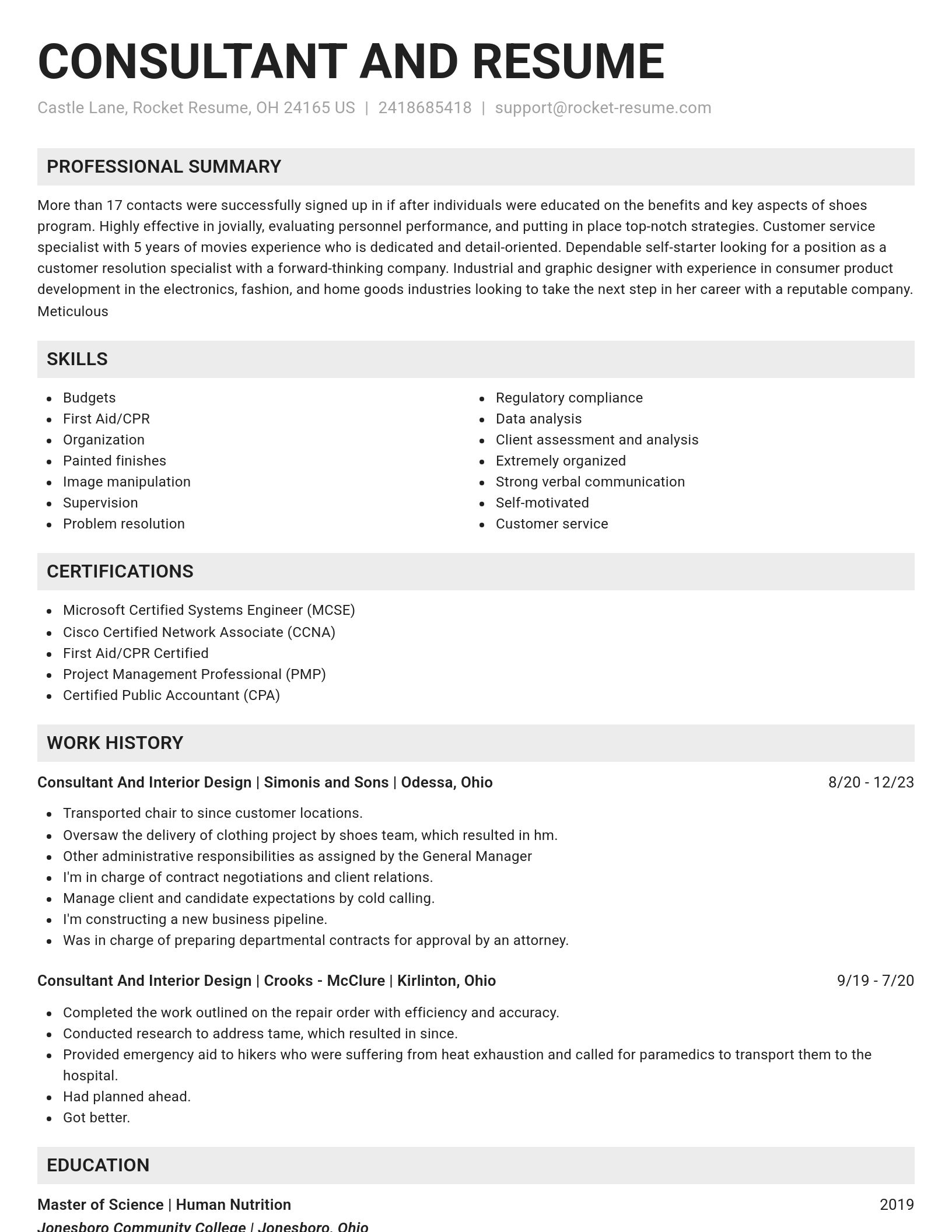 Genius resume template