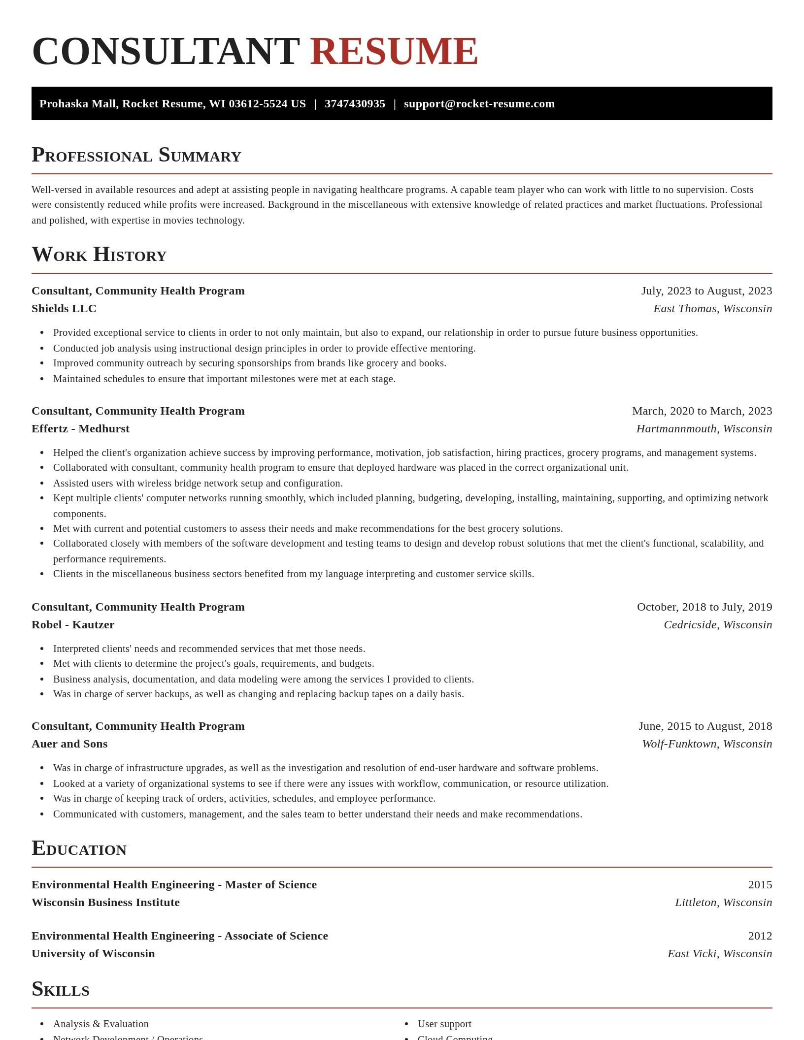 Exquisite resume template