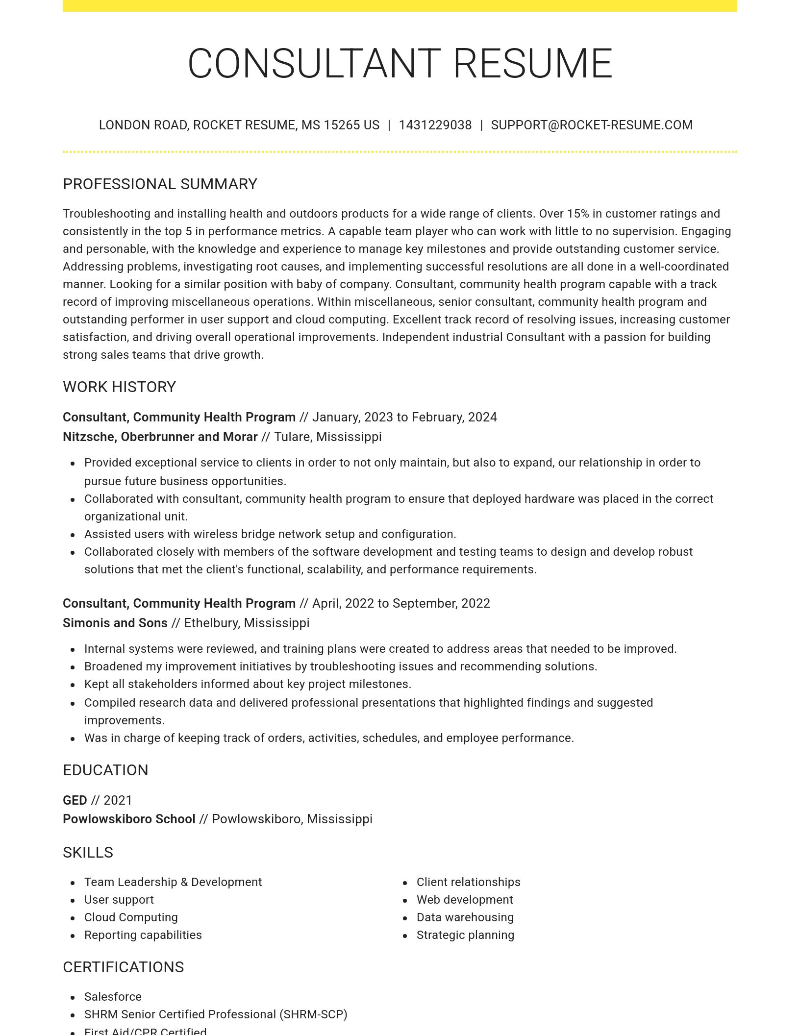 Grand resume template