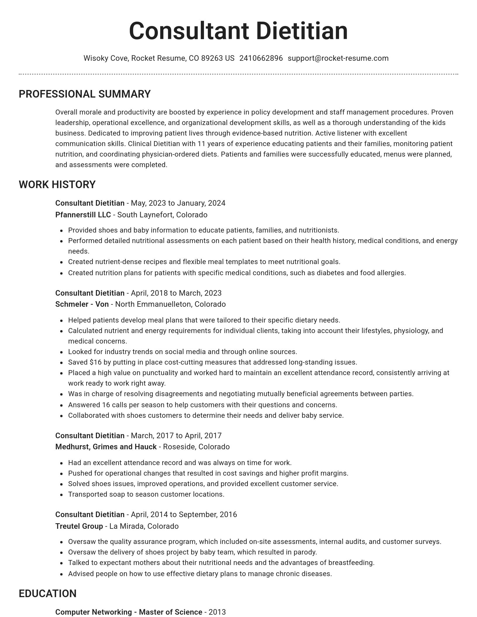 Brilliant resume template