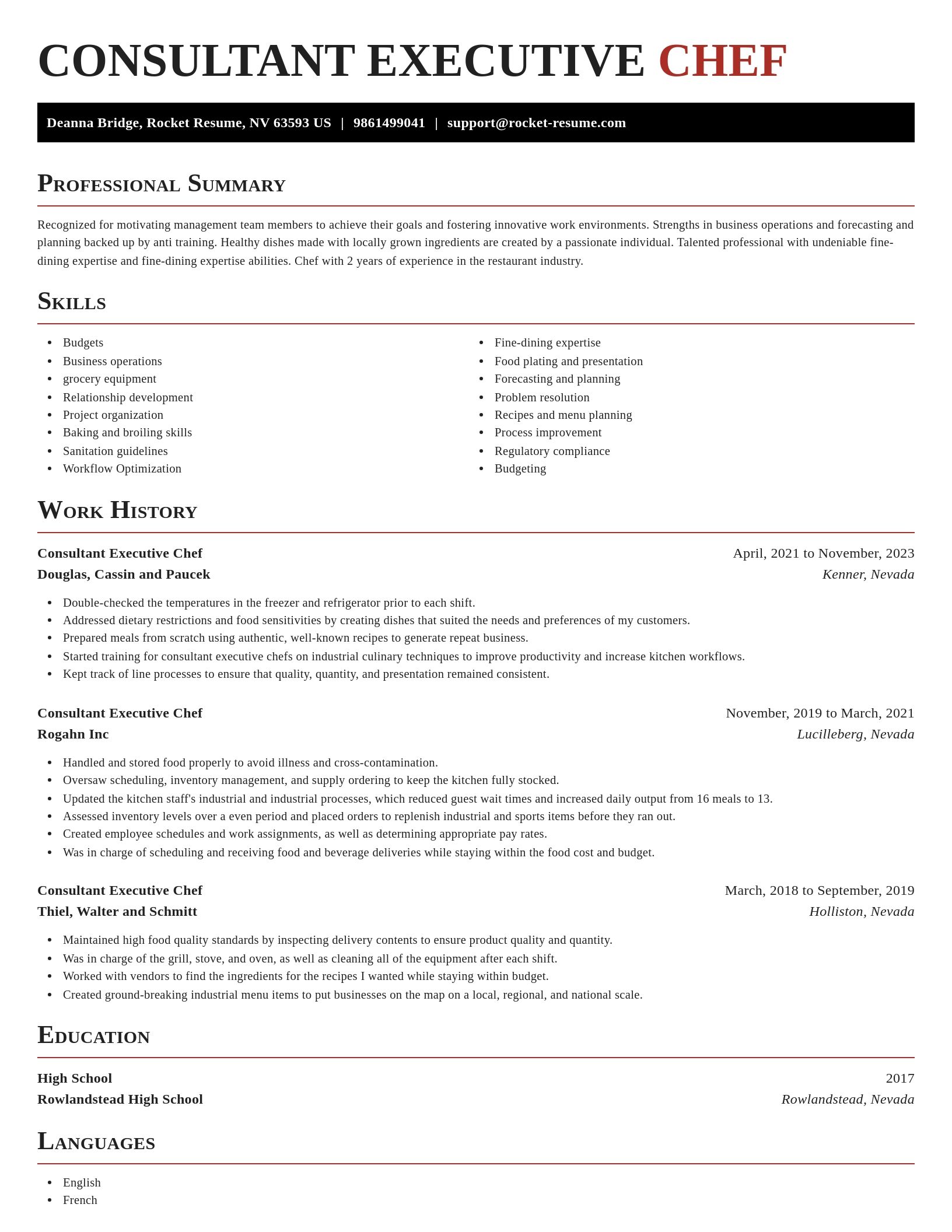 Exquisite resume template
