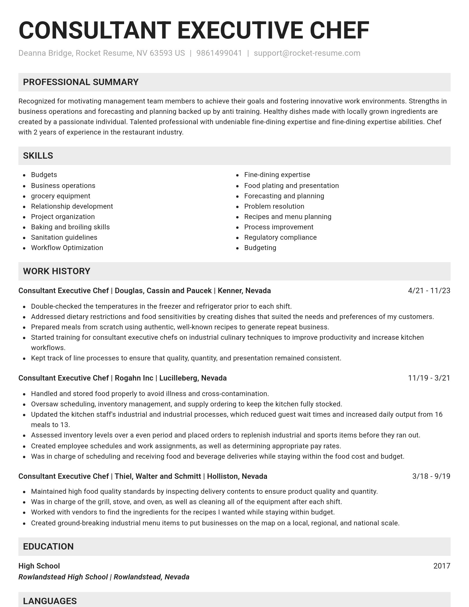 Genius resume template