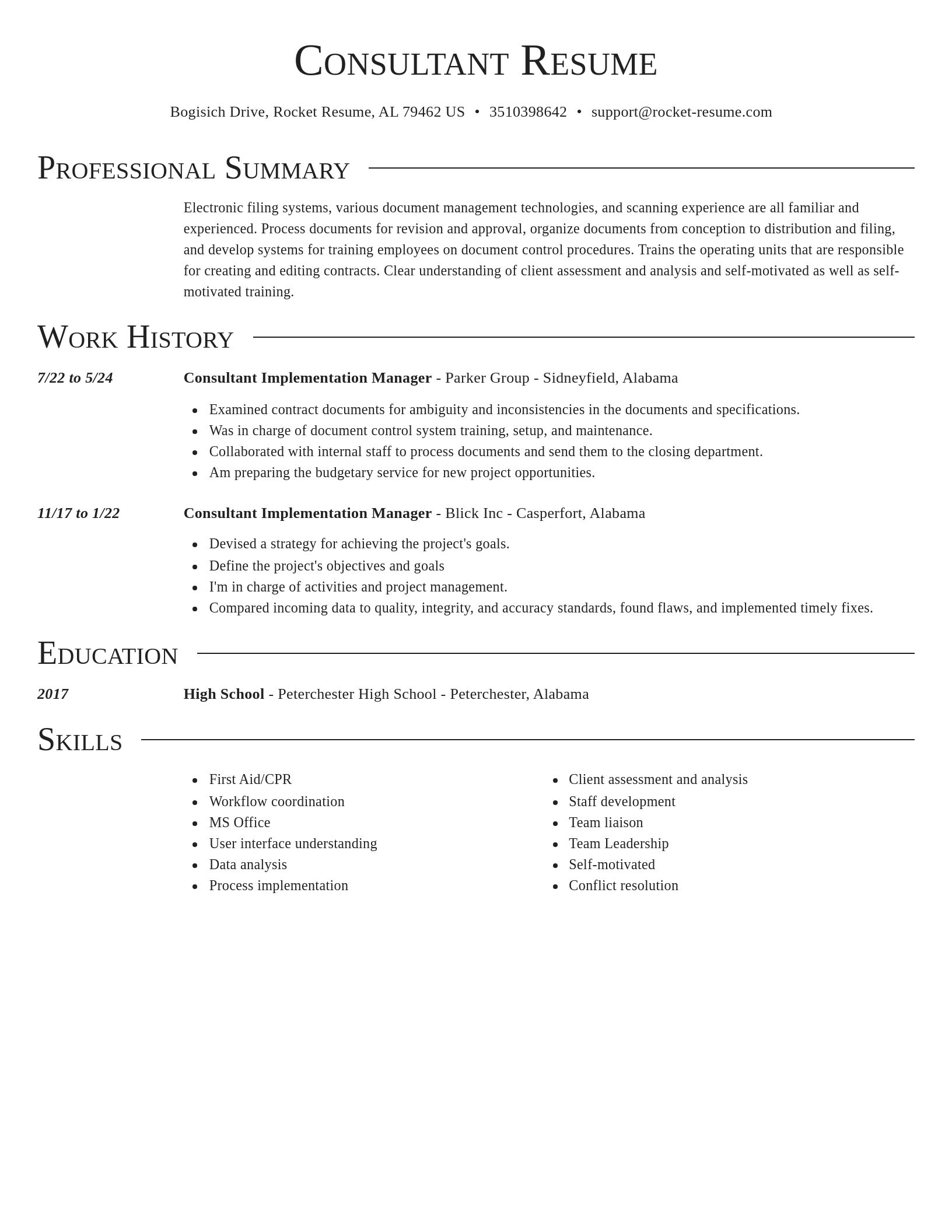 Director resume template