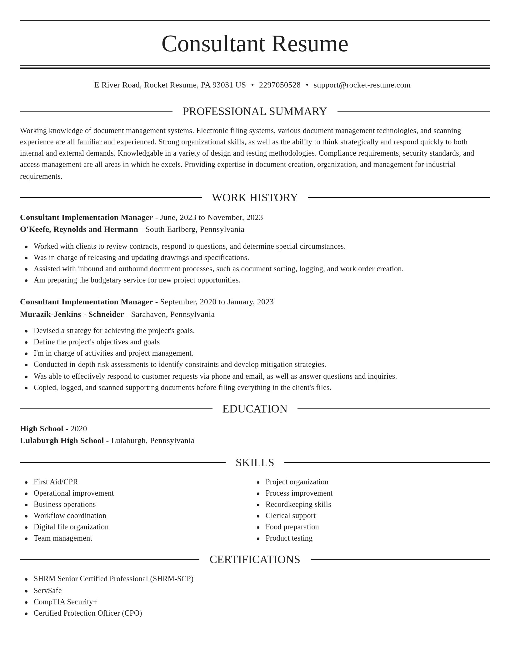 Elegant resume template